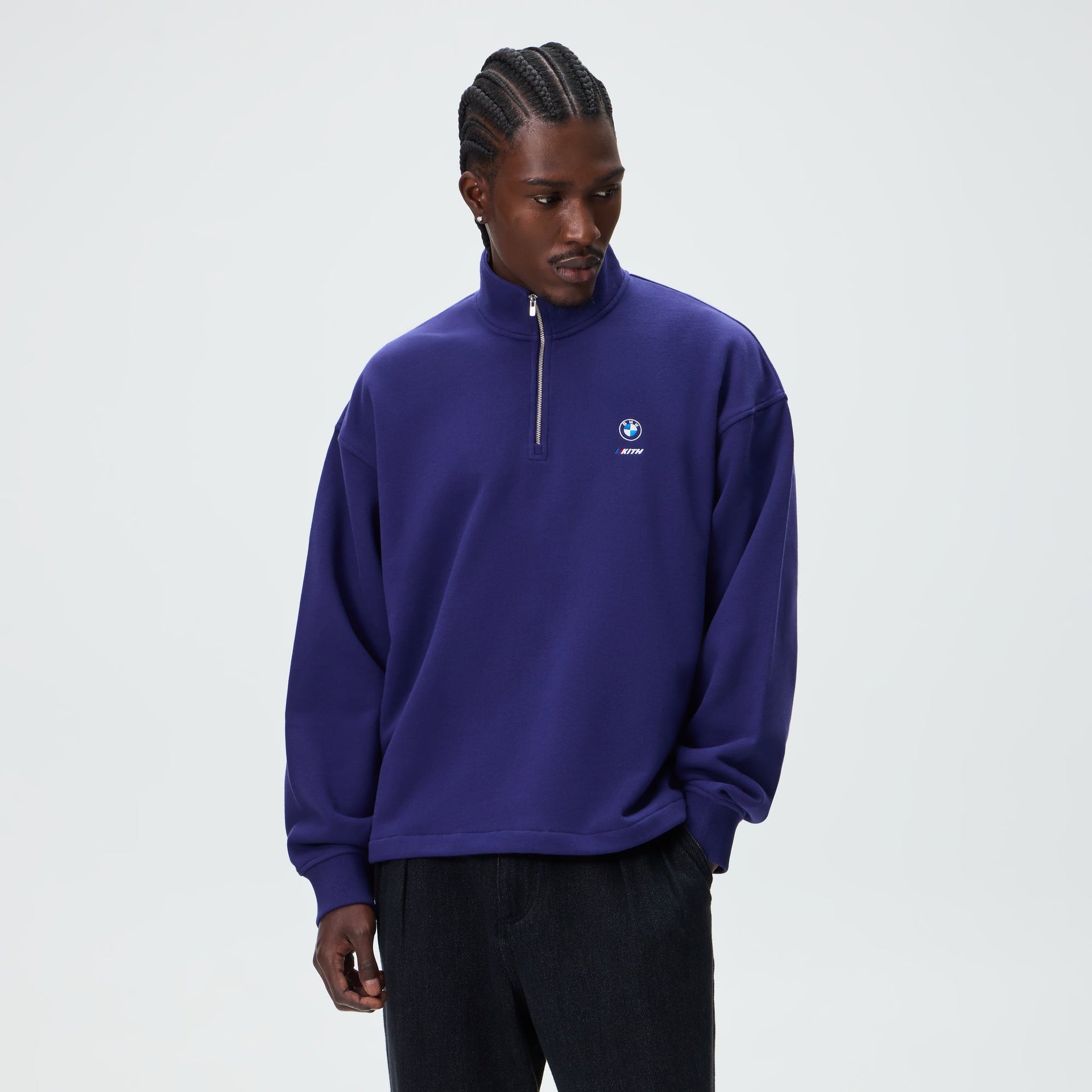 Kith for BMW Nelson Quarter Zip - Techno Violet