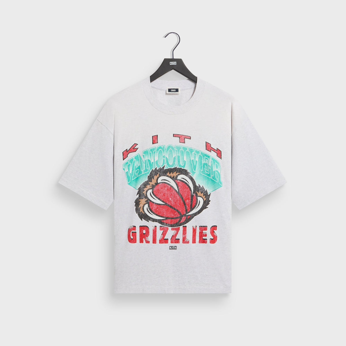 Kith for the Vancouver Grizzlies Vintage Jones II Tee - Light Heather Grey