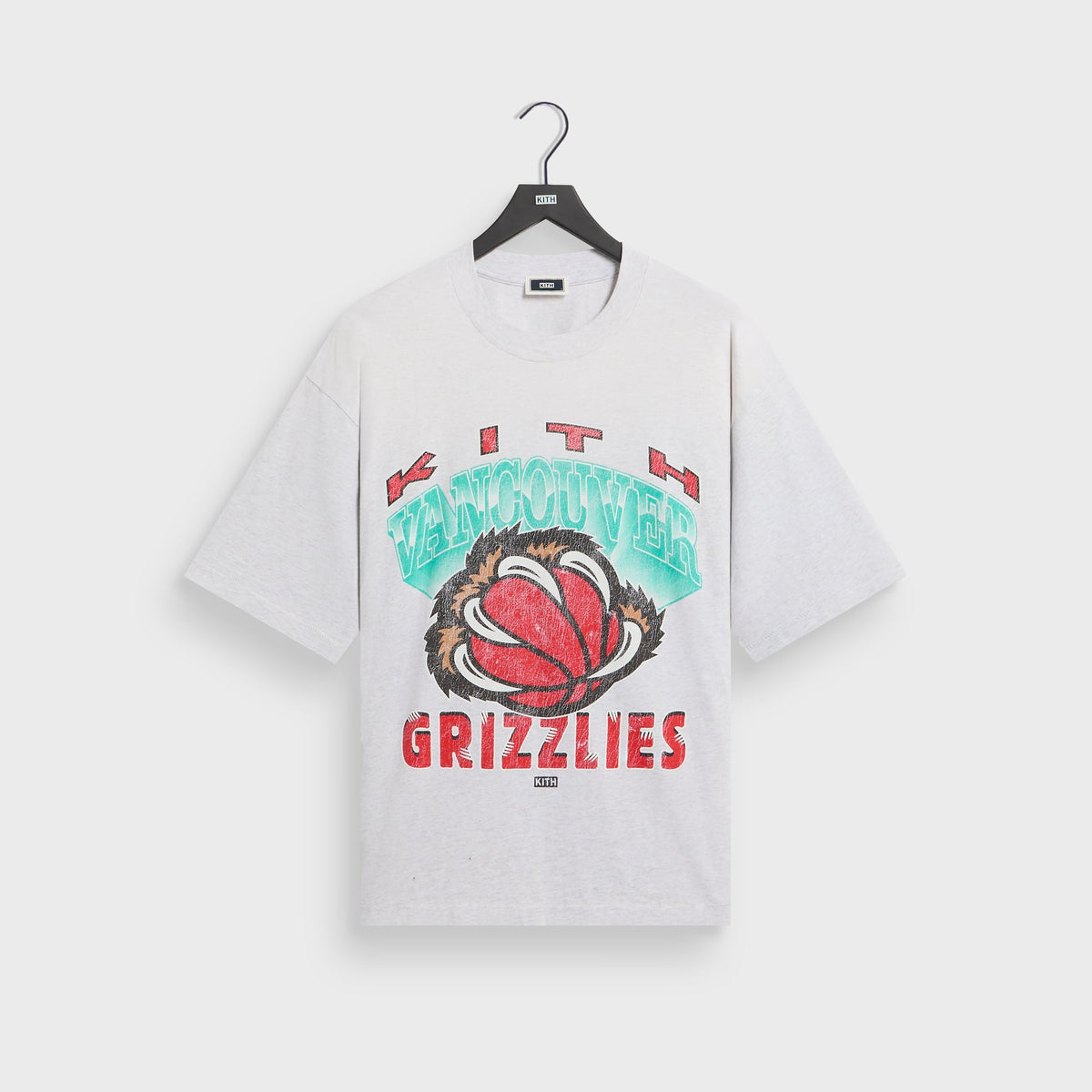 Kith for the Vancouver Grizzlies Vintage Jones II Tee - Light Heather Grey