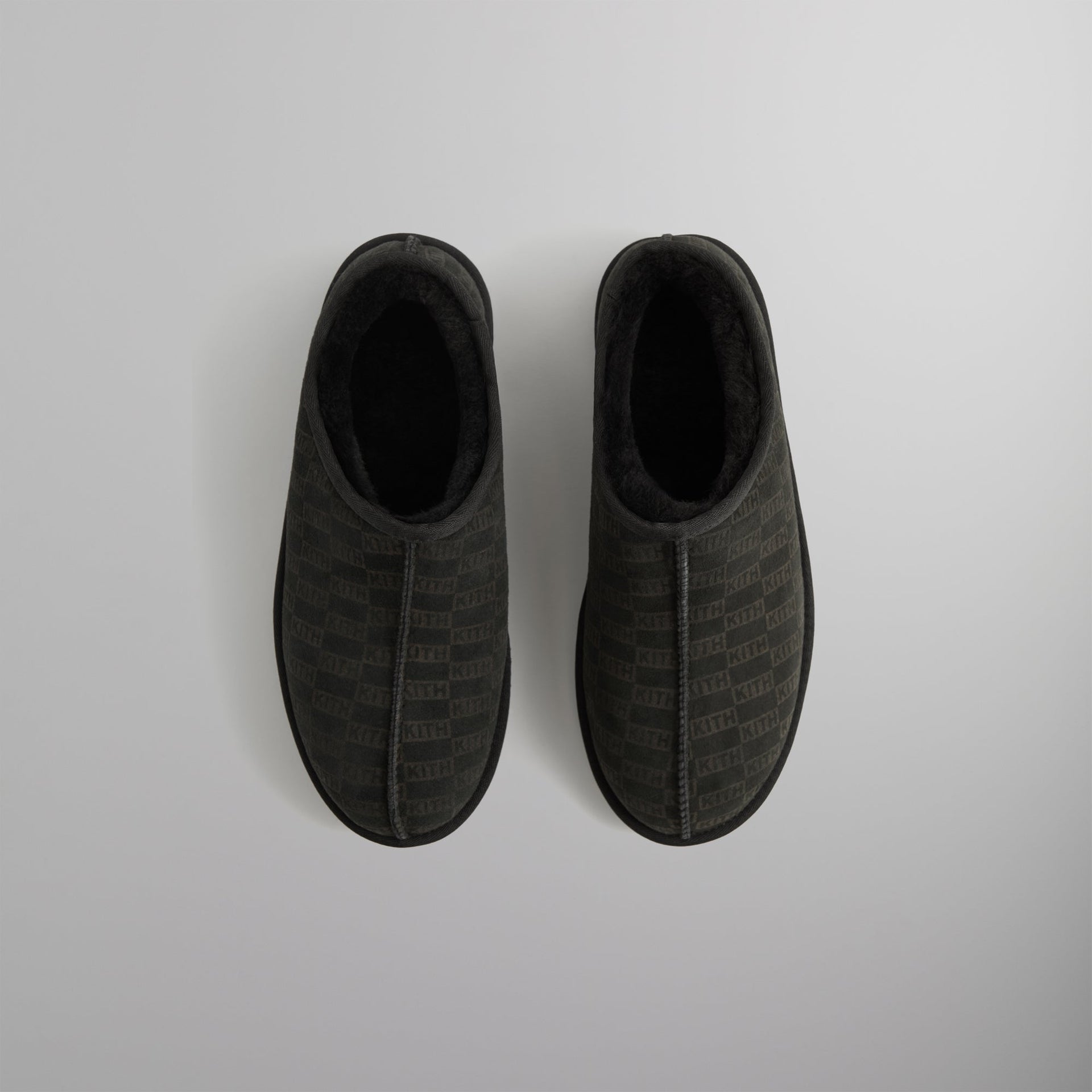 Kithmas Monogram Shearling Slippers - Black PH