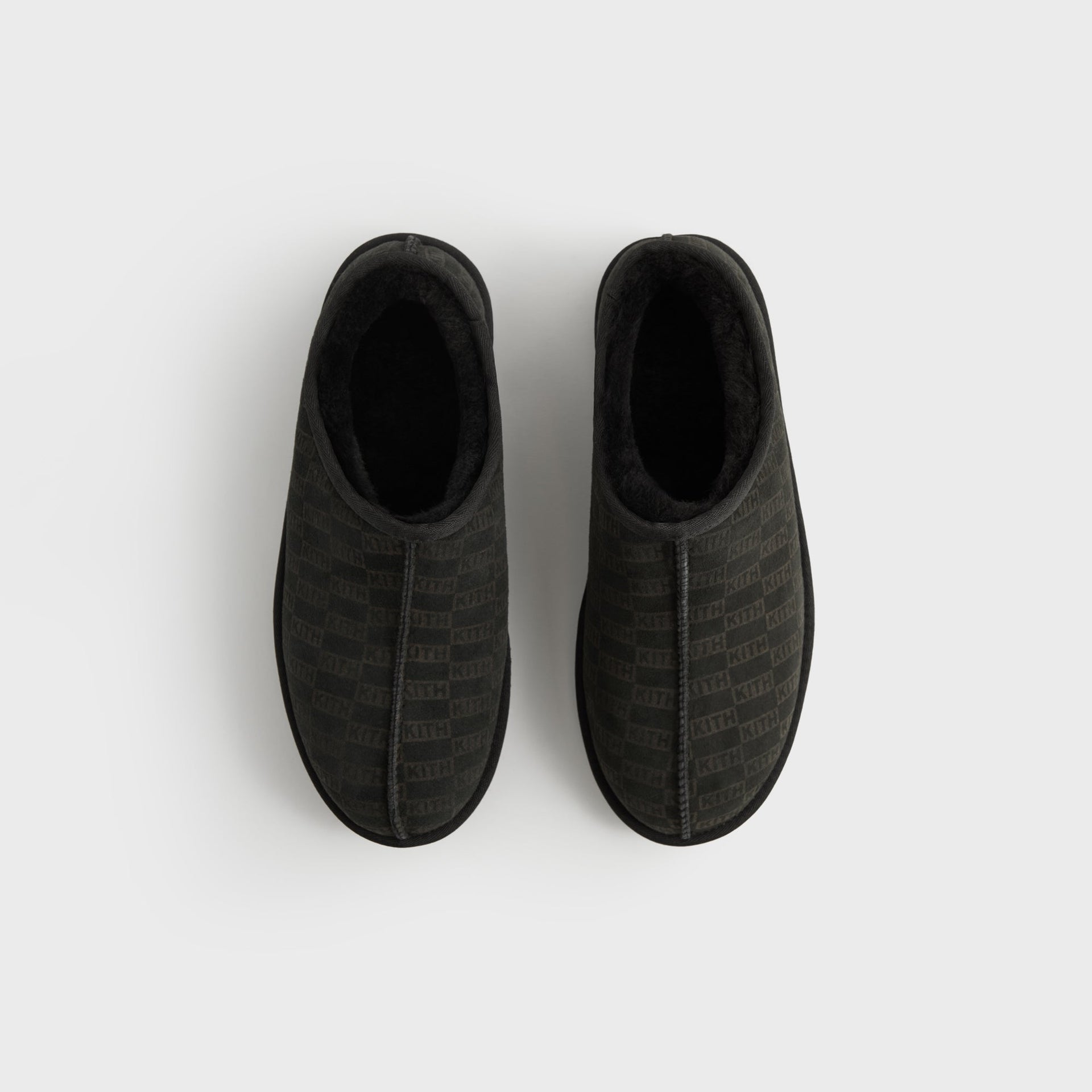 Kithmas Monogram Shearling Slippers - Black - PH