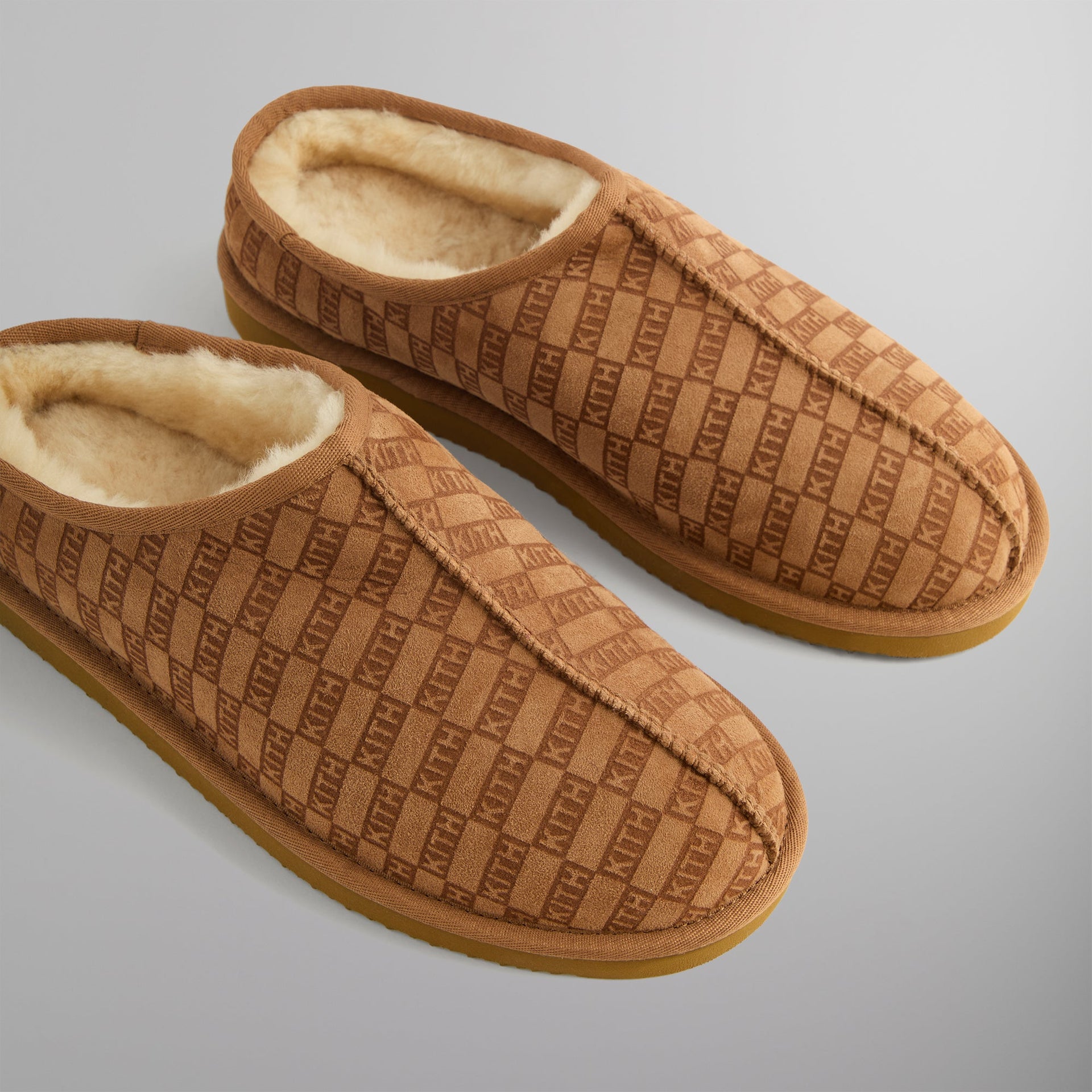 Kith Monogram Shearling Slippers - Loft