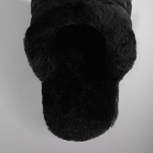 Kithmas Puffed Logo Slippers - Black