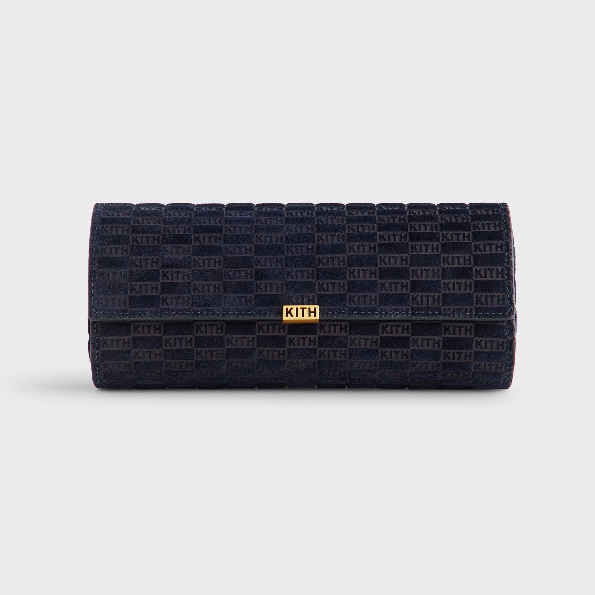 Kithmas Monogram Suede Leather 3-Watch Roll - Ink