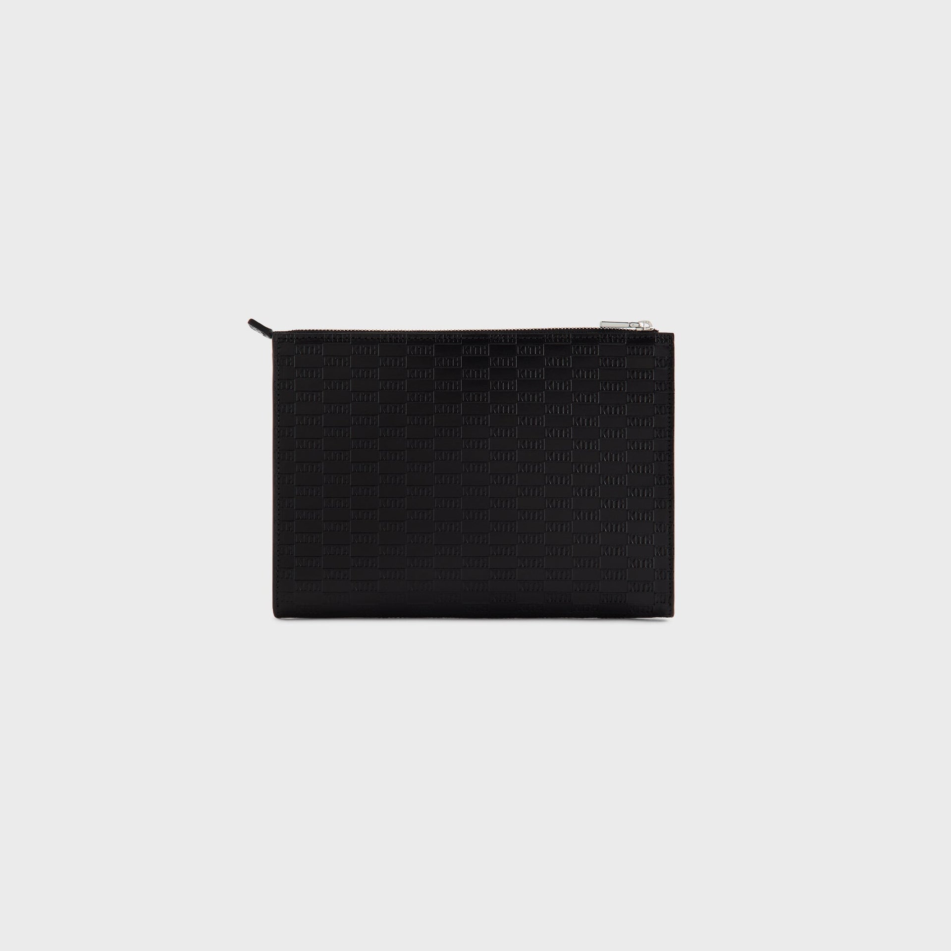 Kithmas Monogram Vachetta Leather Zip Pouch - Black