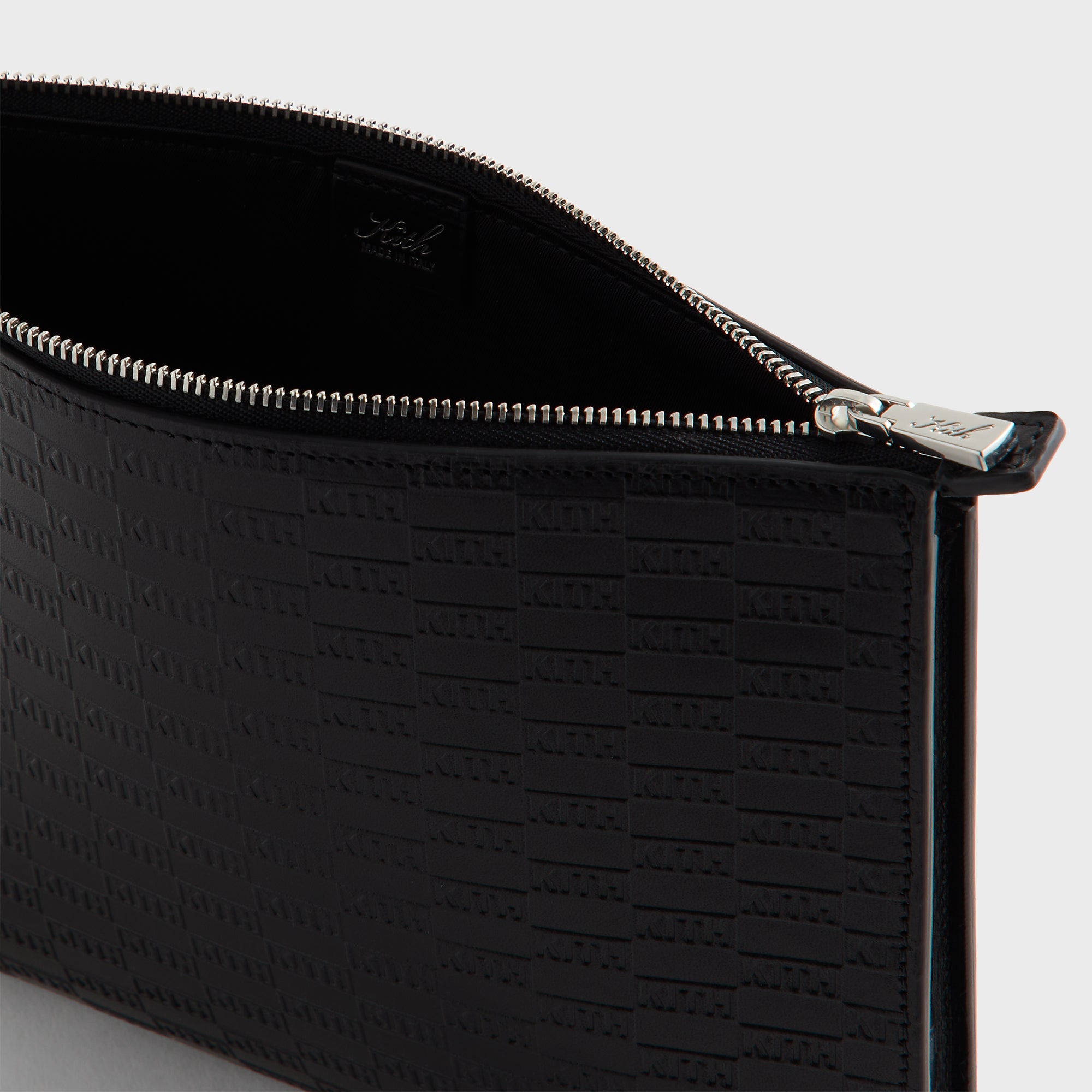 Kith Monogram Vachetta Leather Zip Pouch - Black – Kith Europe