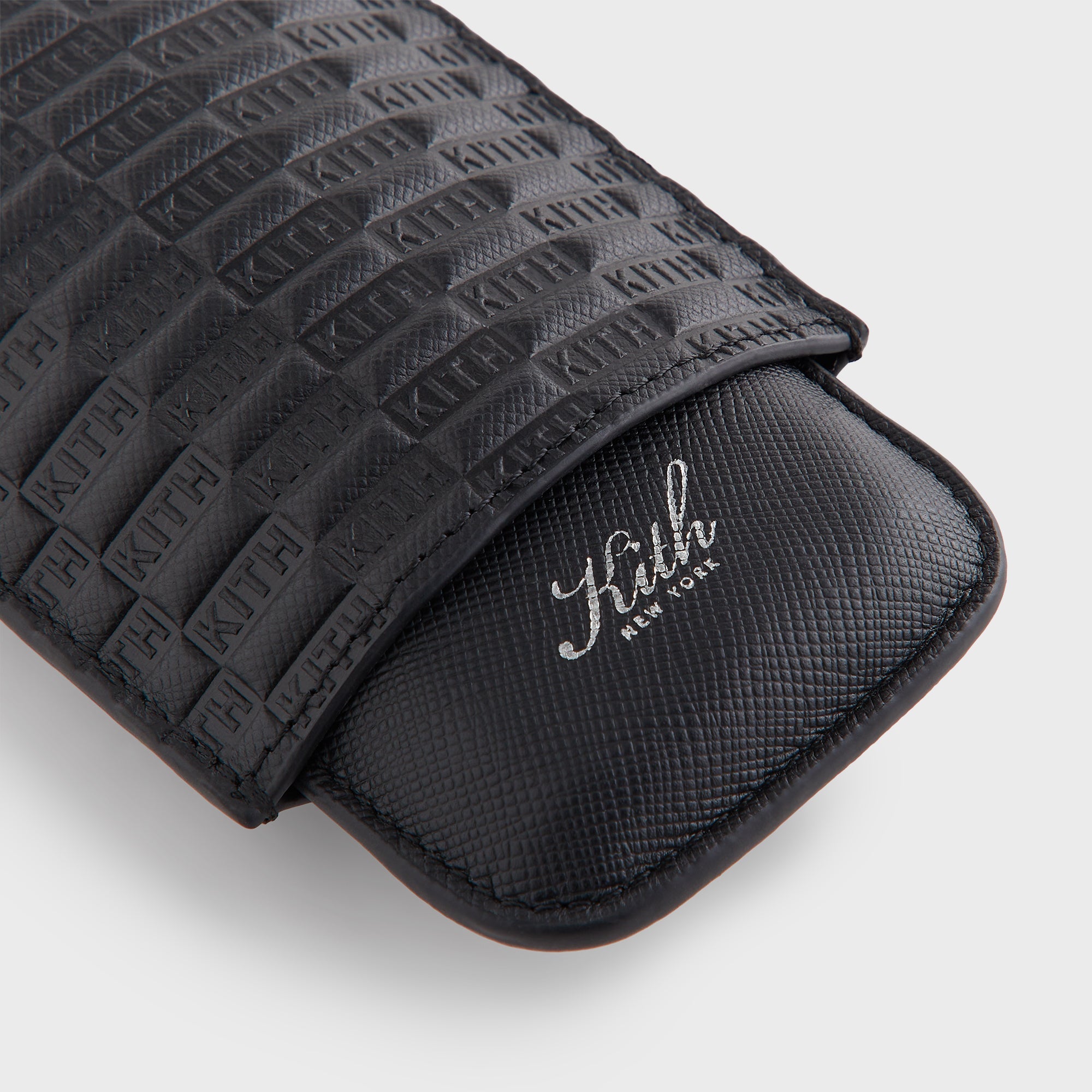 Kith Monogram Saffiano Leather Cigar Case - Black – Kith Europe