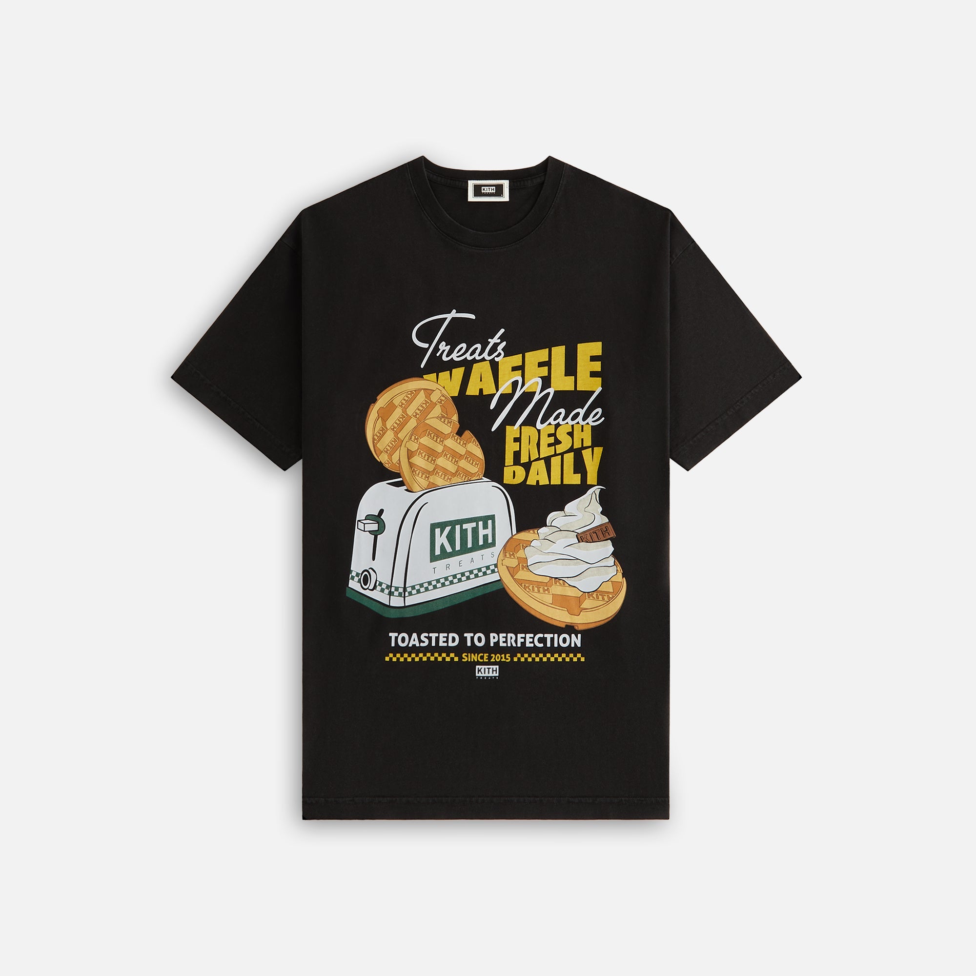 Kith Treats Waffle Toaster Vintage Tee - Black – Kith Europe