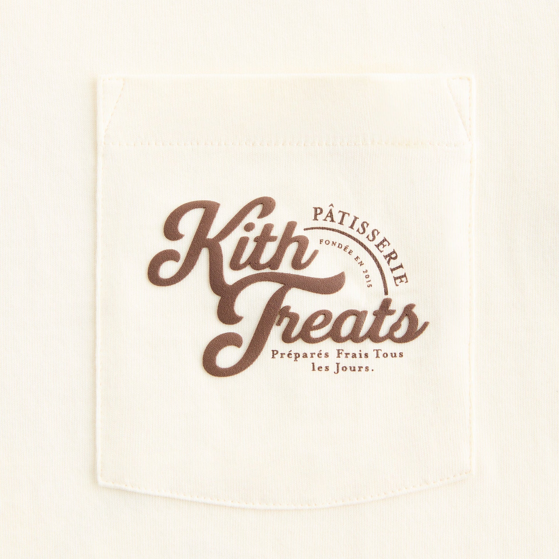 Kith Treats Croissant Long Sleeve Pocket Tee - Sandrift