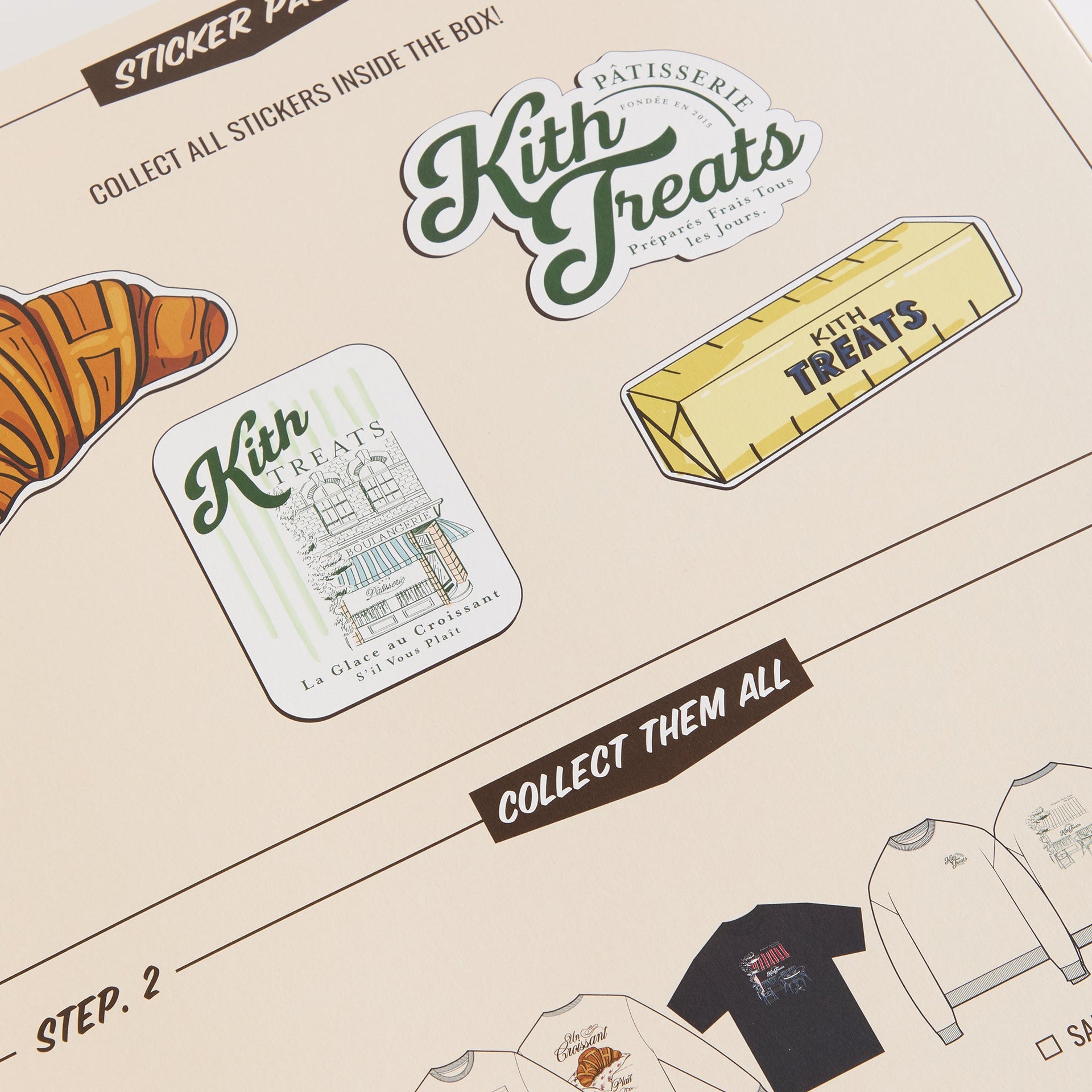 Kith Treats Croissant Long Sleeve Pocket Tee - Sandrift