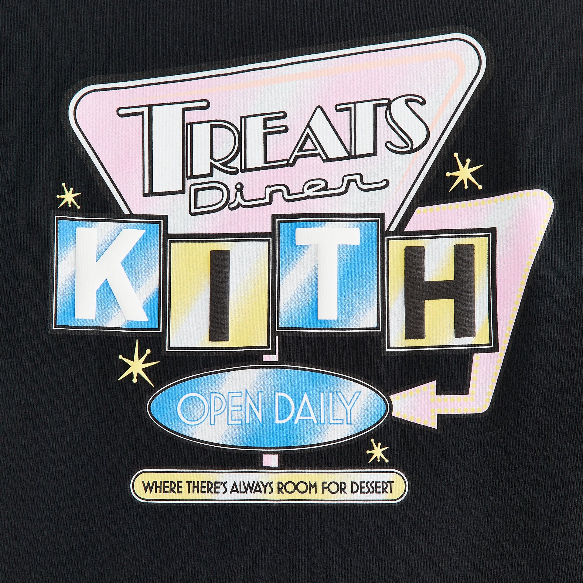 Kith Treats Diner Neon Sign Tee - Black