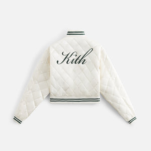 Kith Women Landry II Cropped Satin Bomber - Stadium