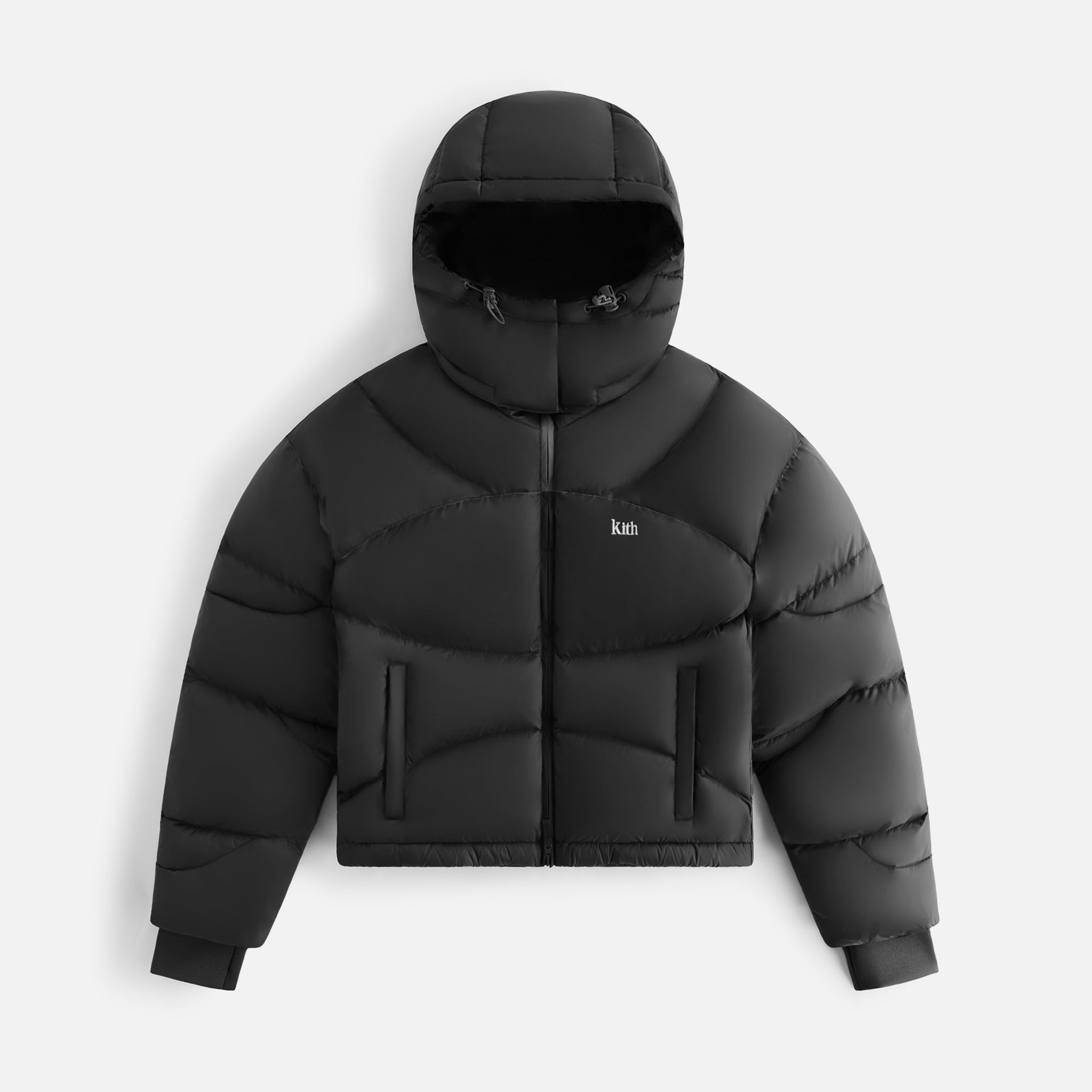 Kith Women Corey Hooded Nylon Puffer - Black