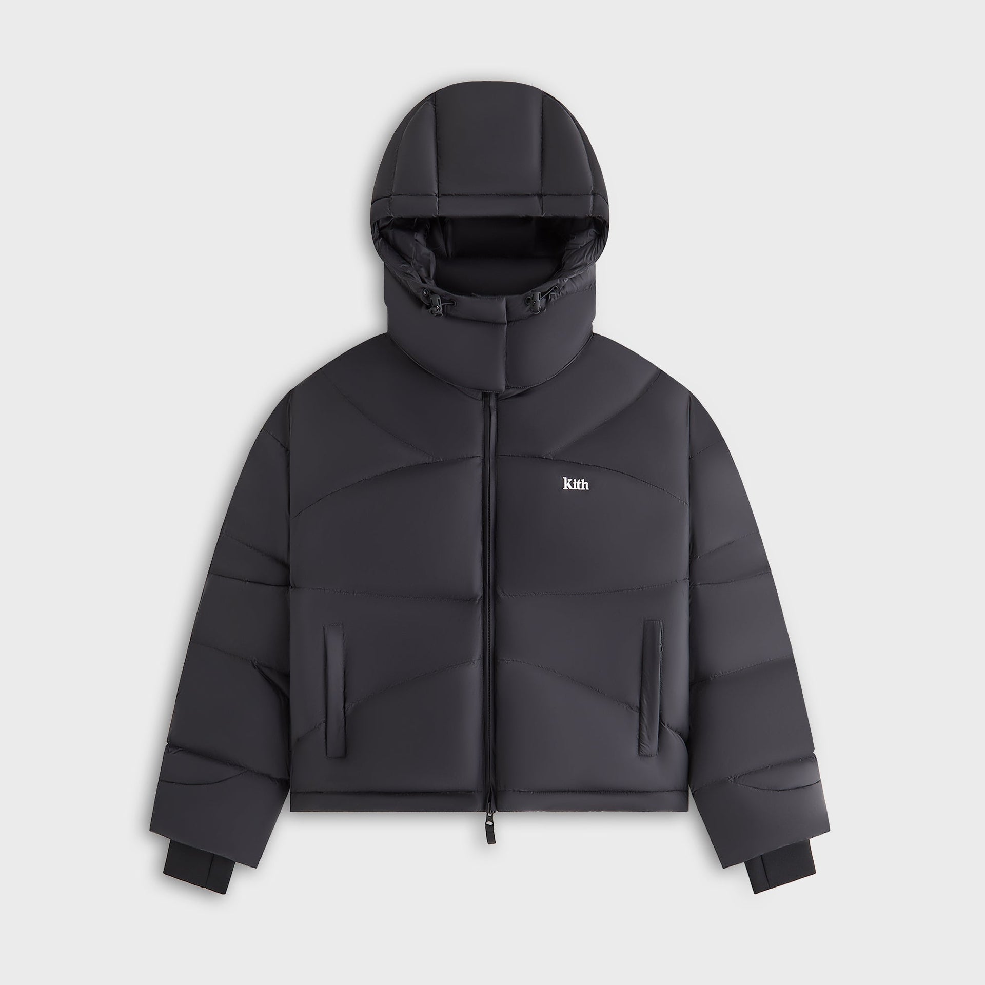 Kith Women Corey Hooded Nylon Puffer - Black - PH