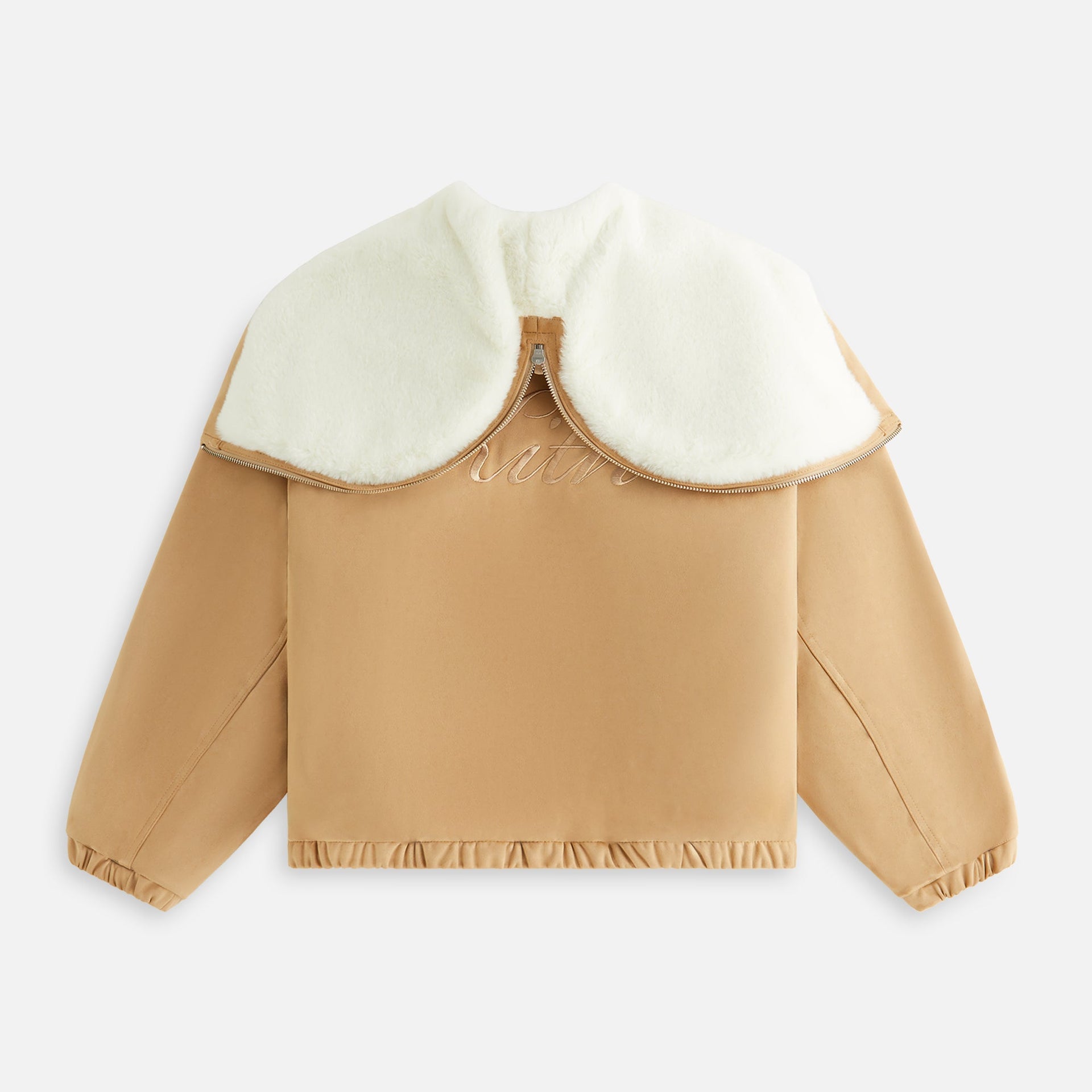 Kith Women Nylas Microsuede Zip Hooded Bomber - Birch