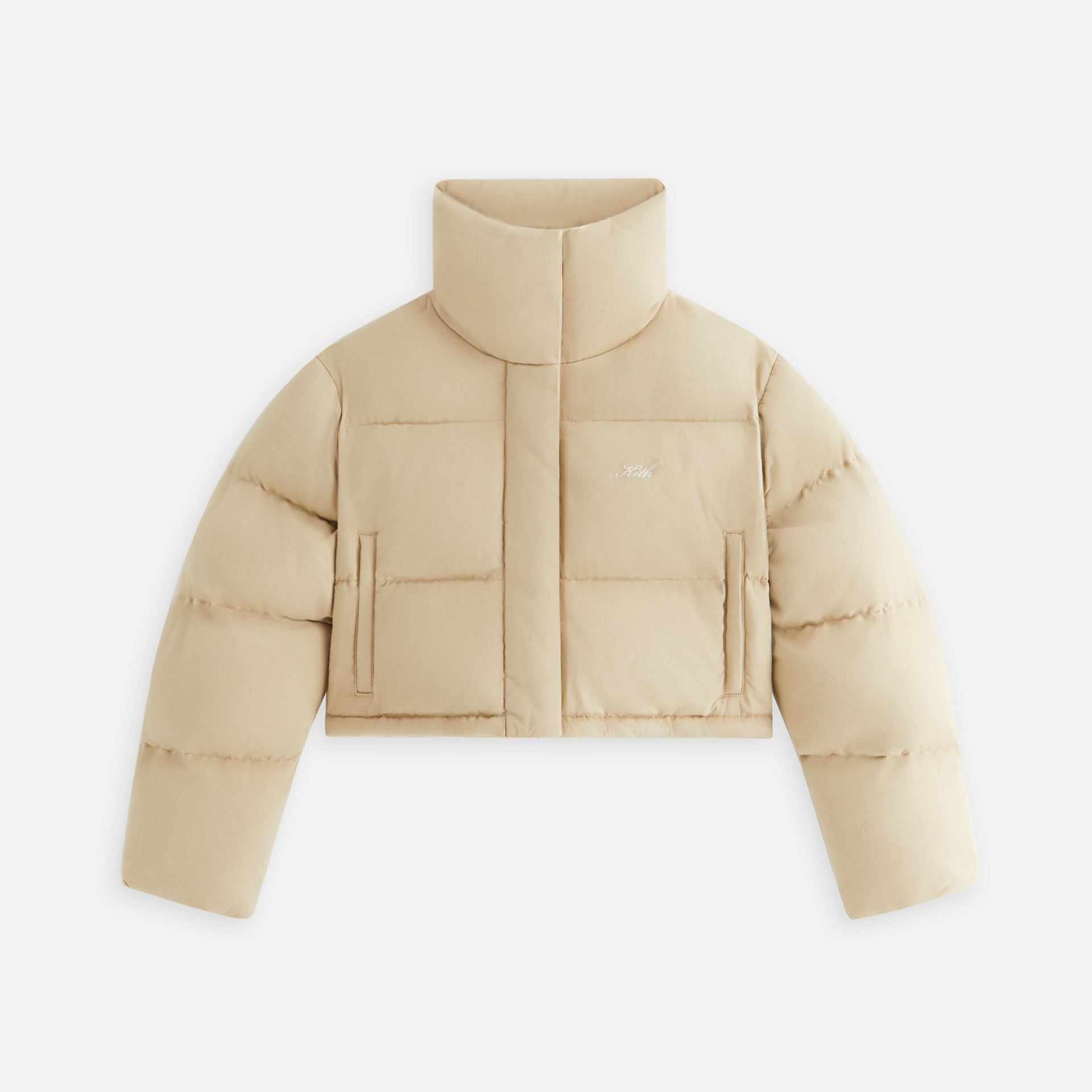 Kith Women Shae Cropped Denim Puffer - Birch