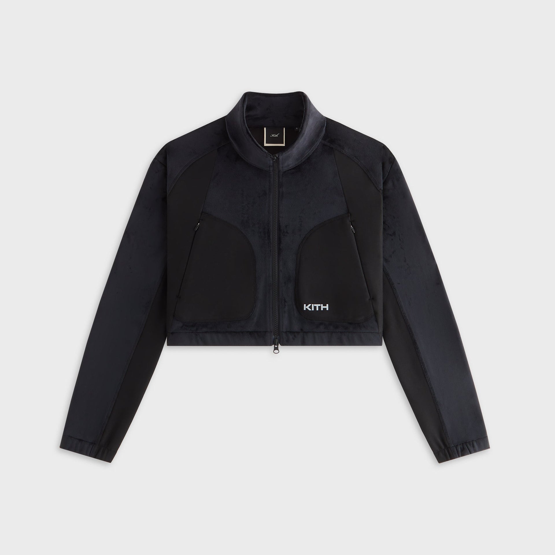 Kith Women Reiko Fleece Cropped Jacket - Black