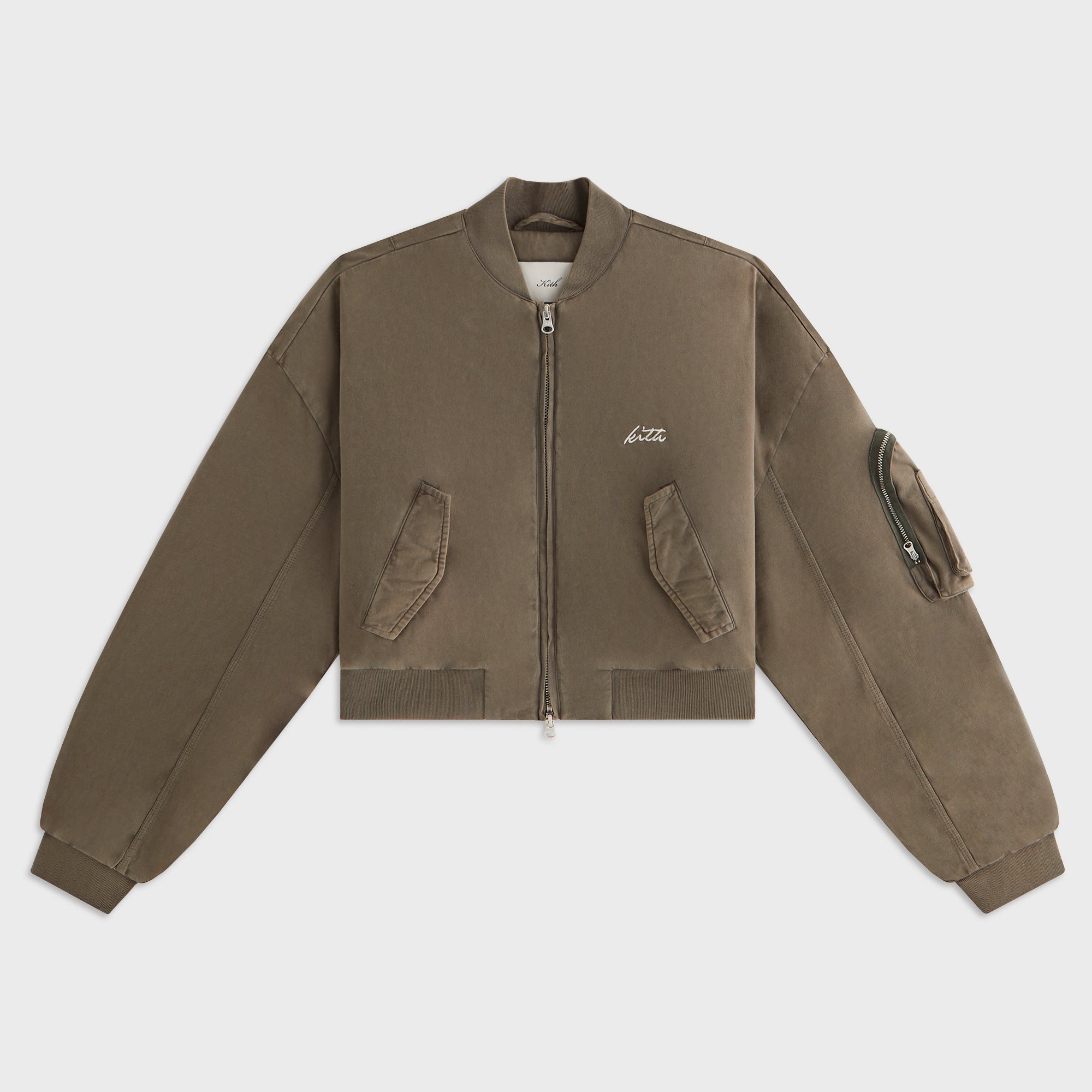 Kith Women Loren Sueded Cropped Bomber Jacket - Canopy – Kith Europe