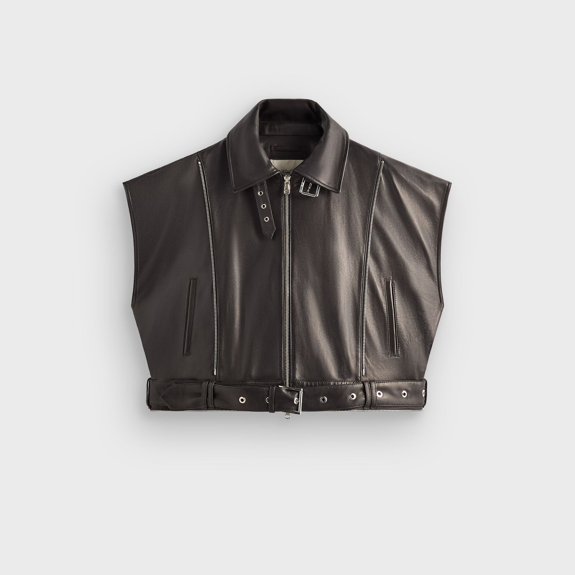 Lisa for Kith Women Hera Convertible Leather Coat - Black - PH