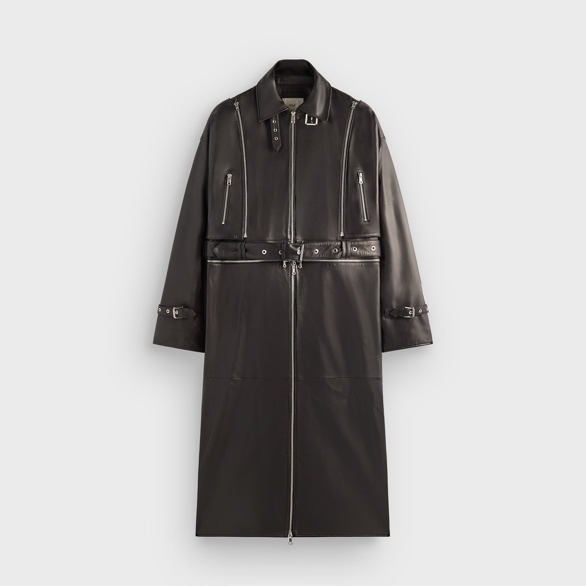Lisa for Kith Women Hera Convertible Leather Coat - Black - PH