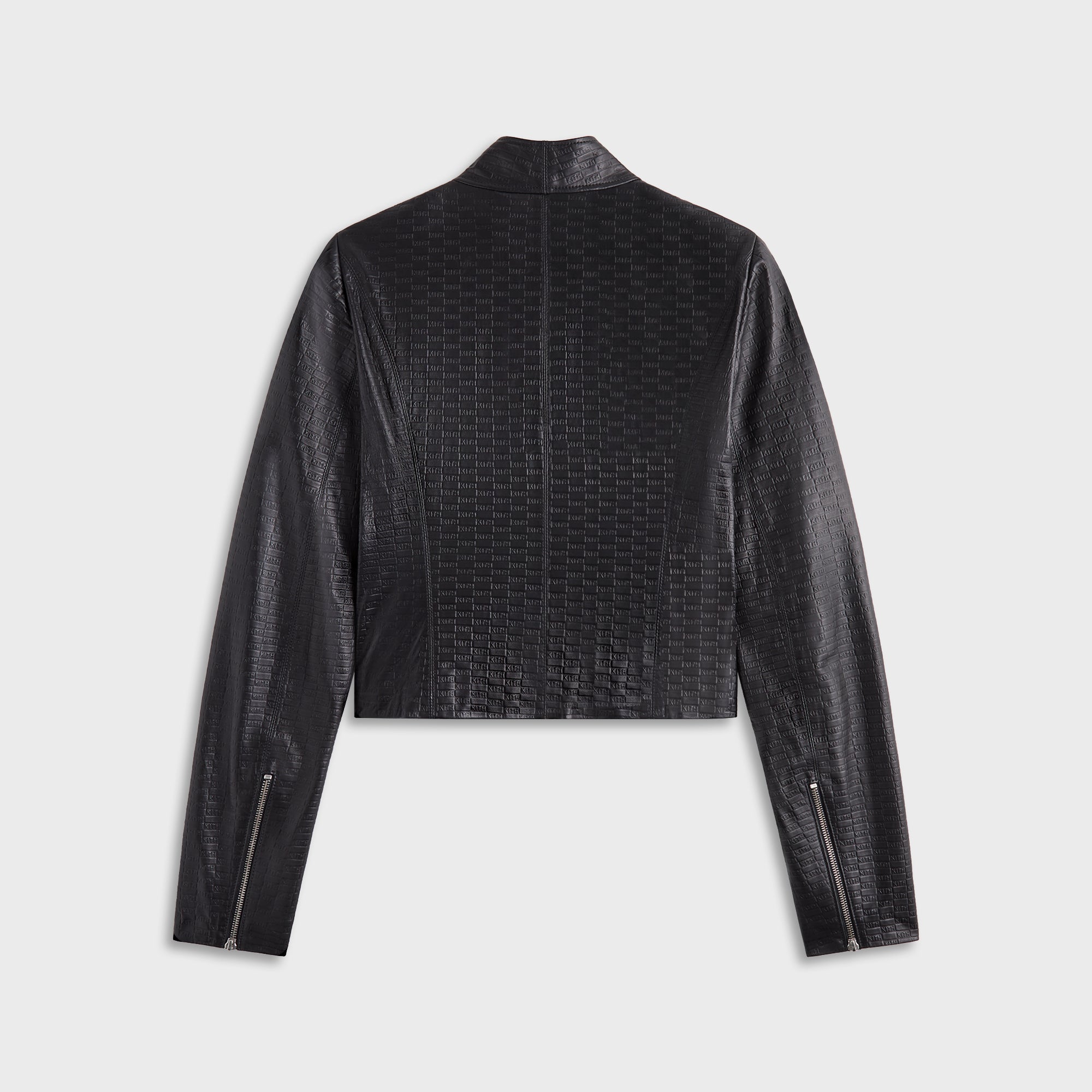MＫT　レディース　BLK M Lisa for Kith Women Nikita Monogram Leather Zip Top - Black – Kith