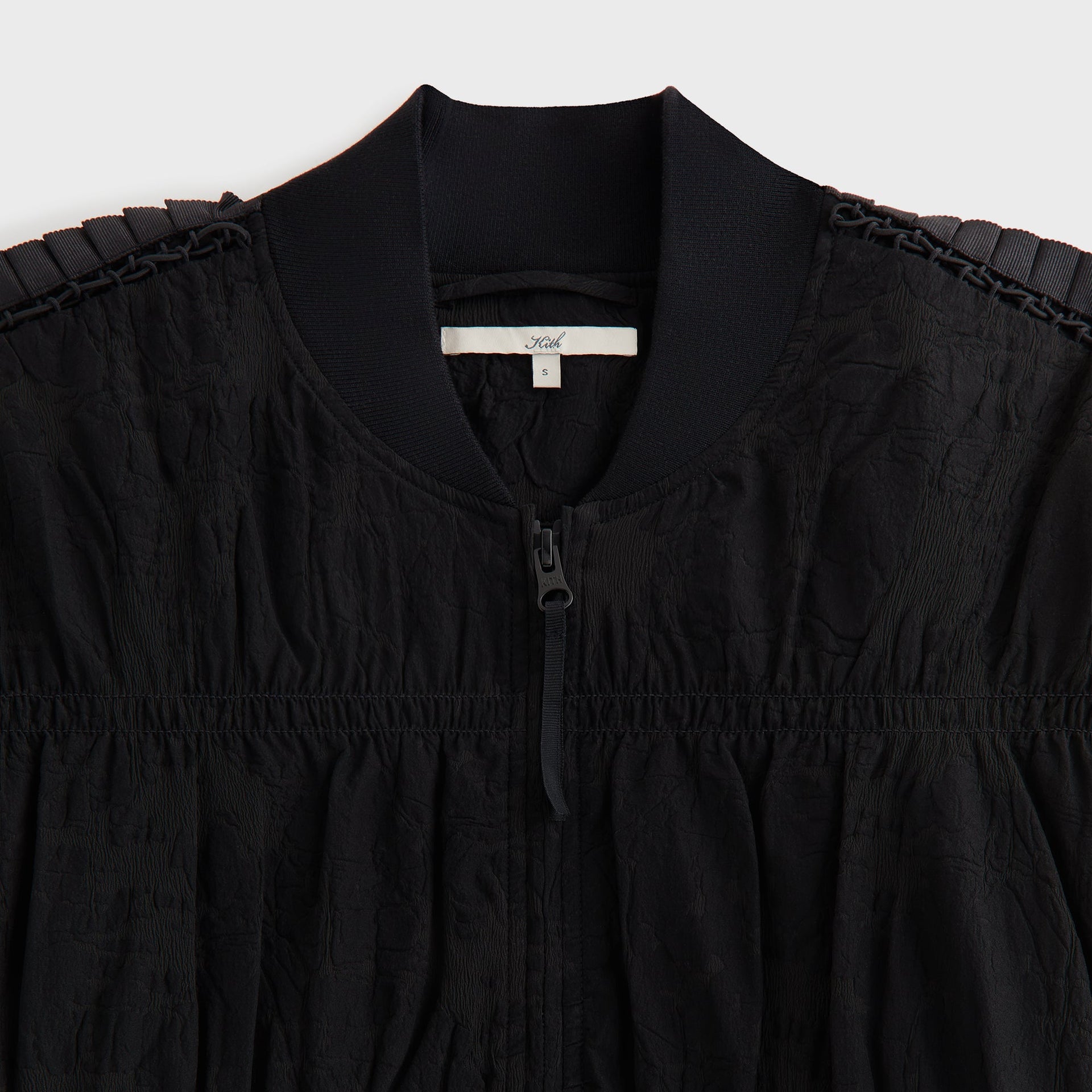 Lisa for Kith Women Ryla Ruched Bomber Jacket - Black