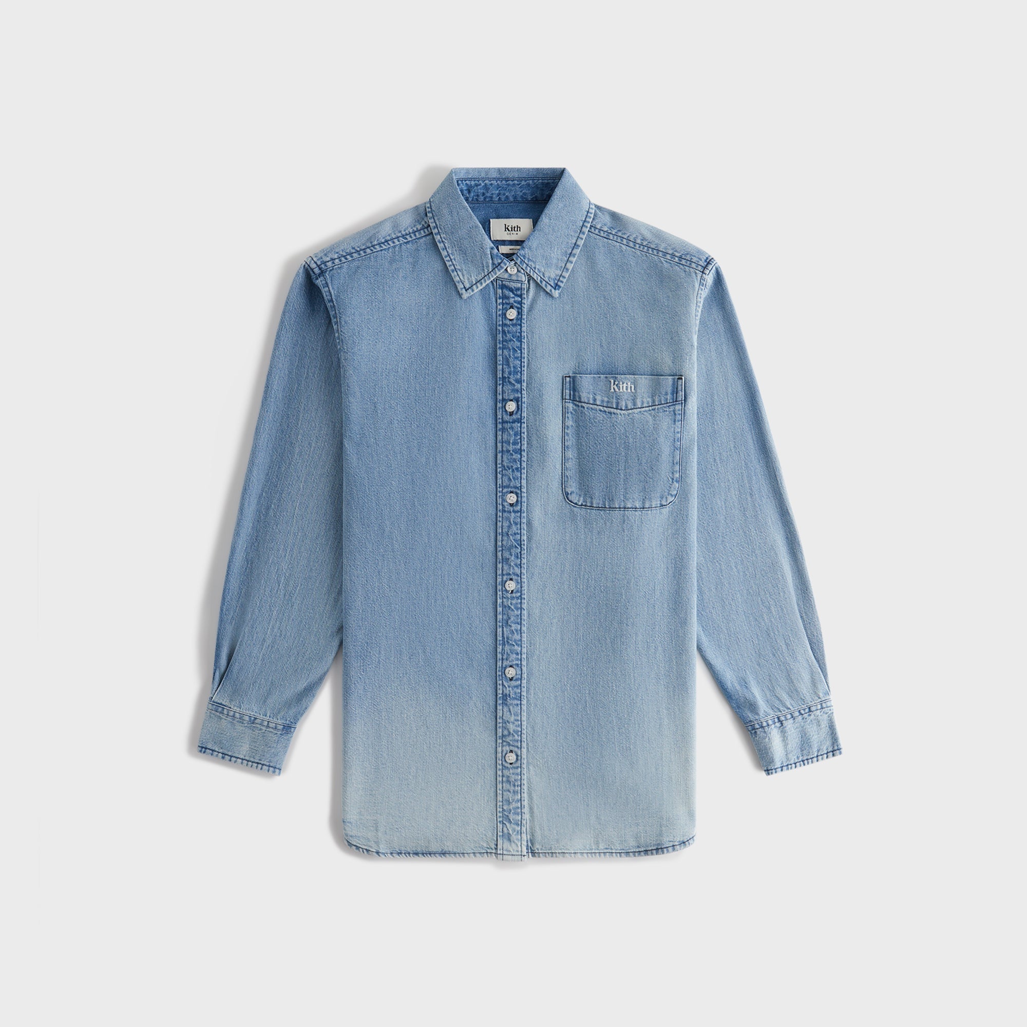 Kith Women Ora II Denim Shirt - Harper Mid Wash – Kith Europe