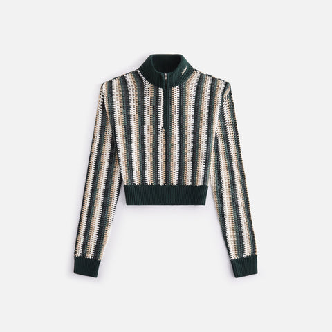 Kith Women Hunter II Lattice Crochet Quarter Zip - Stadium