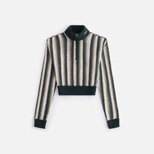 Kith Women Hunter II Lattice Crochet Quarter Zip - Stadium