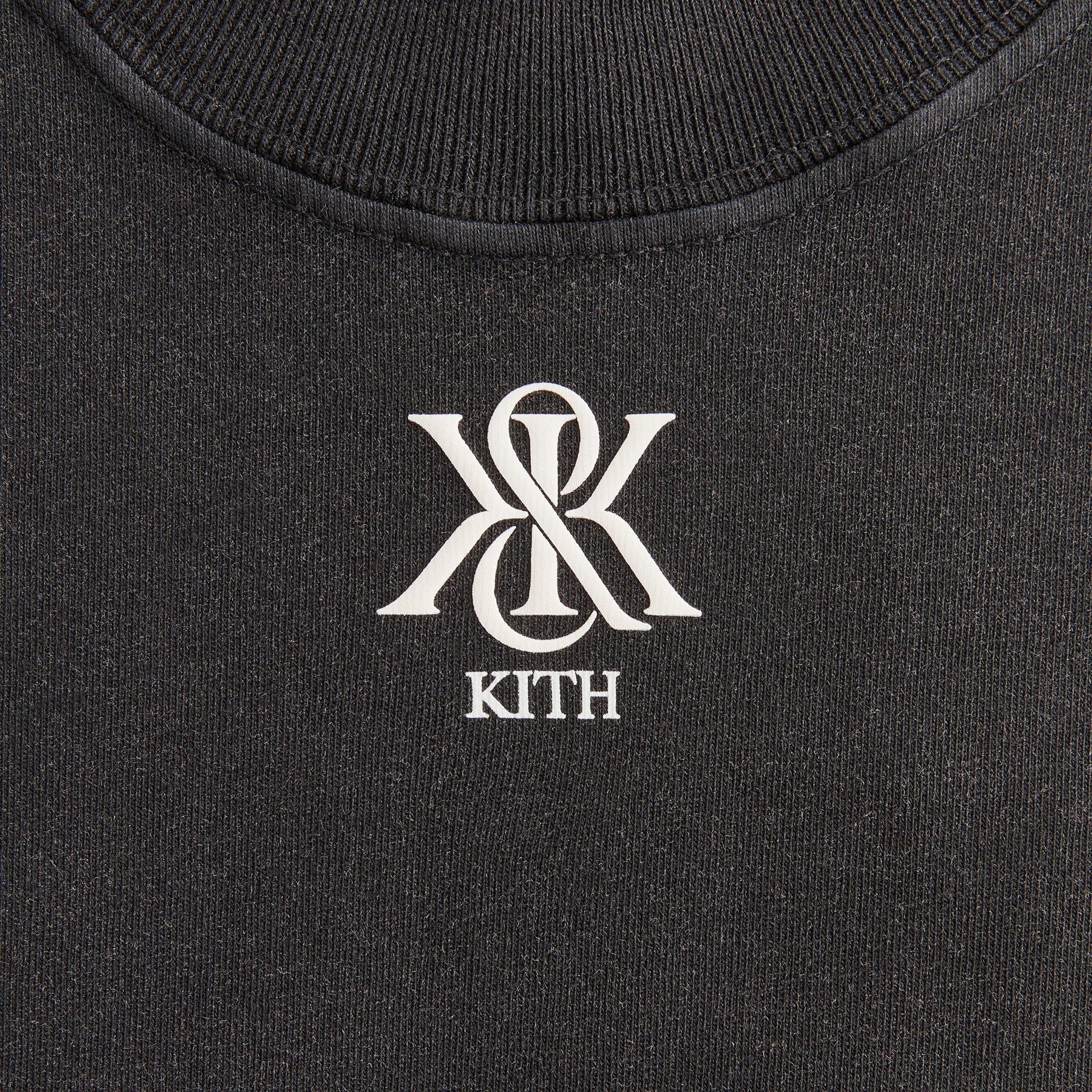 Kith Women Mock Neck Crest Vintage Tee - Black