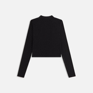 Kith Women Mulberry Monogram Mesh Long Sleeve Tee - Black