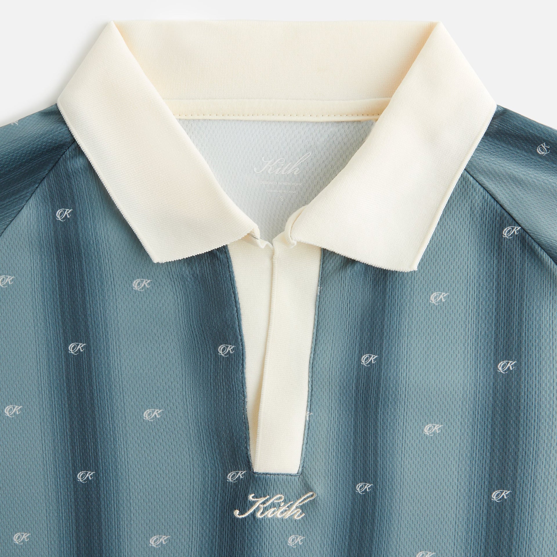 Kith Women Ridley Polo Monogram Long Sleeve Jersey - Court