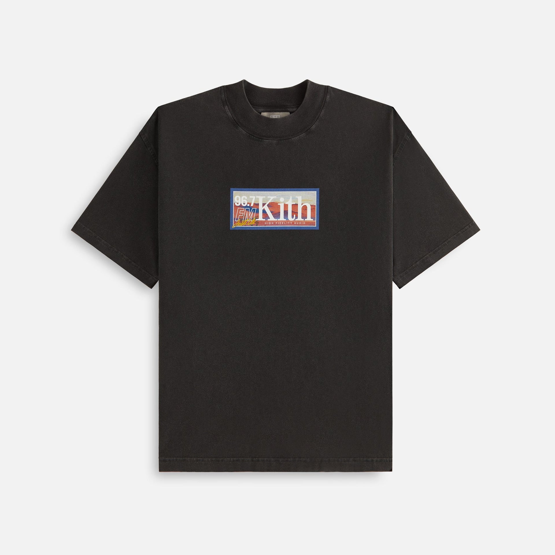 Kith Women FM Mock Neck Vintage Tee - Black