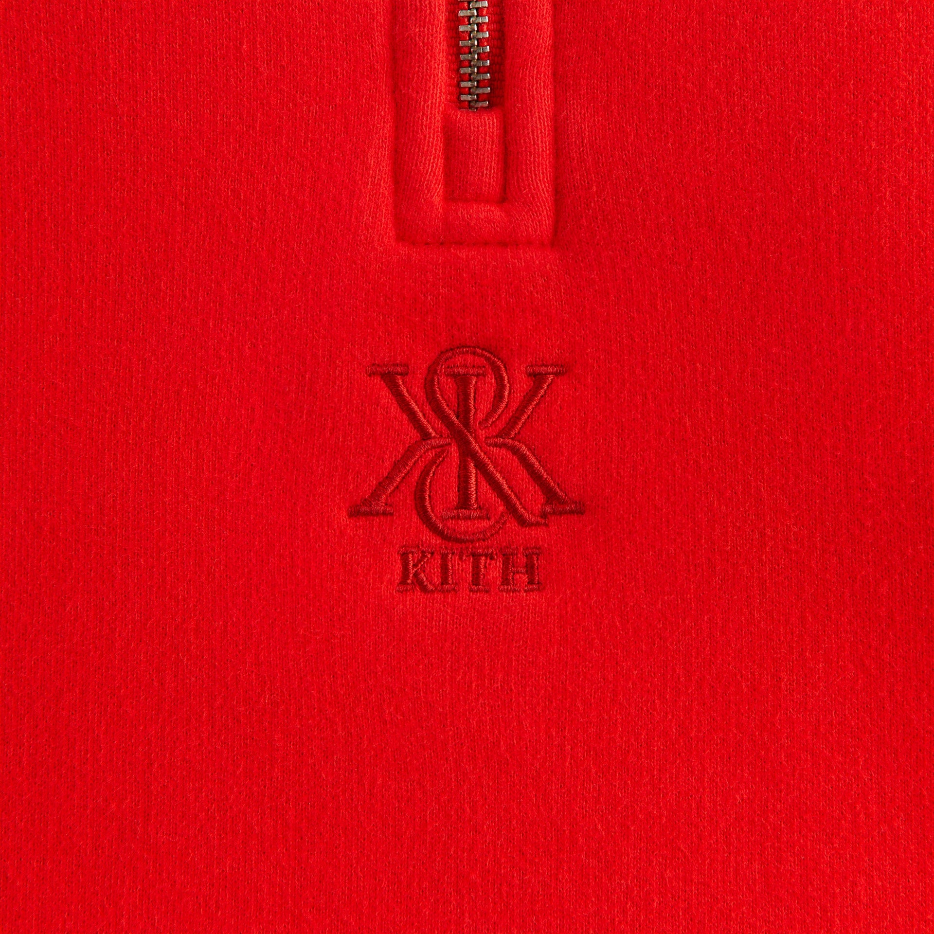 Kith Women Vesper Sueded Quarter Zip - Cinnabar