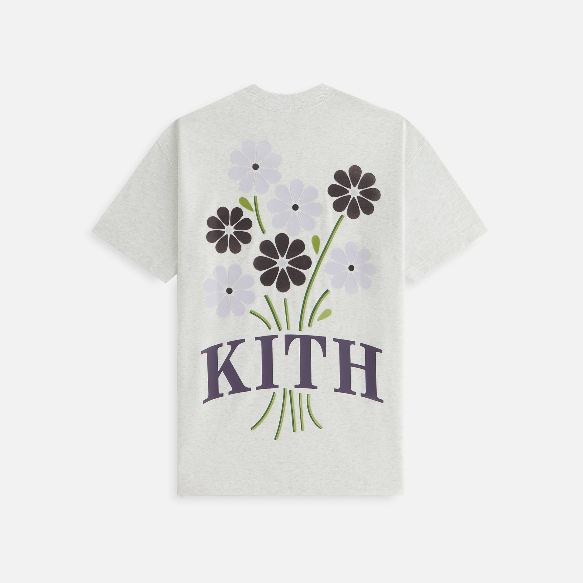 Kith Women Flocked Bouquet Vintage Tee - Light Heather Grey