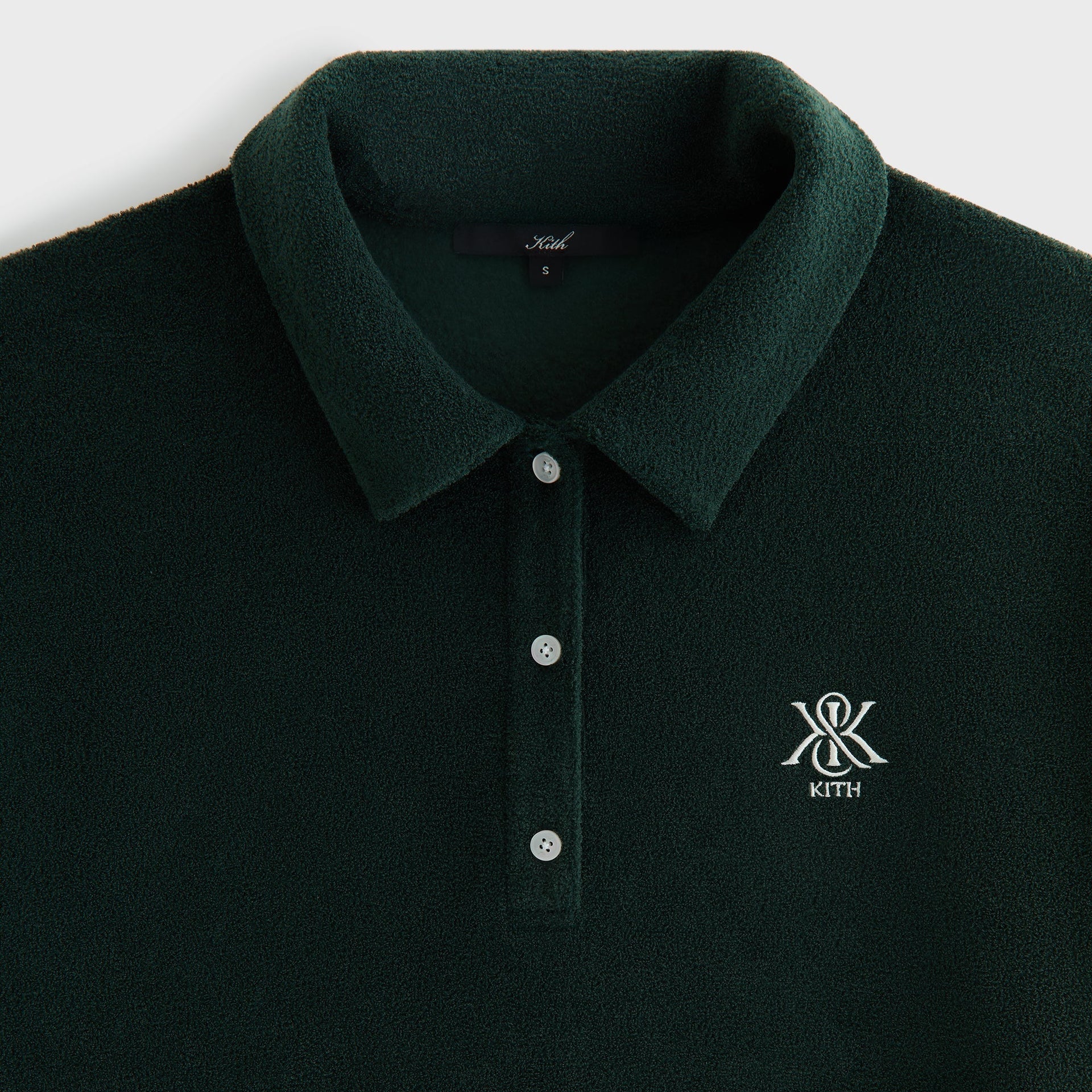 Kith Women Selma Boucle Towel Polo Long Sleeve - Stadium - PH