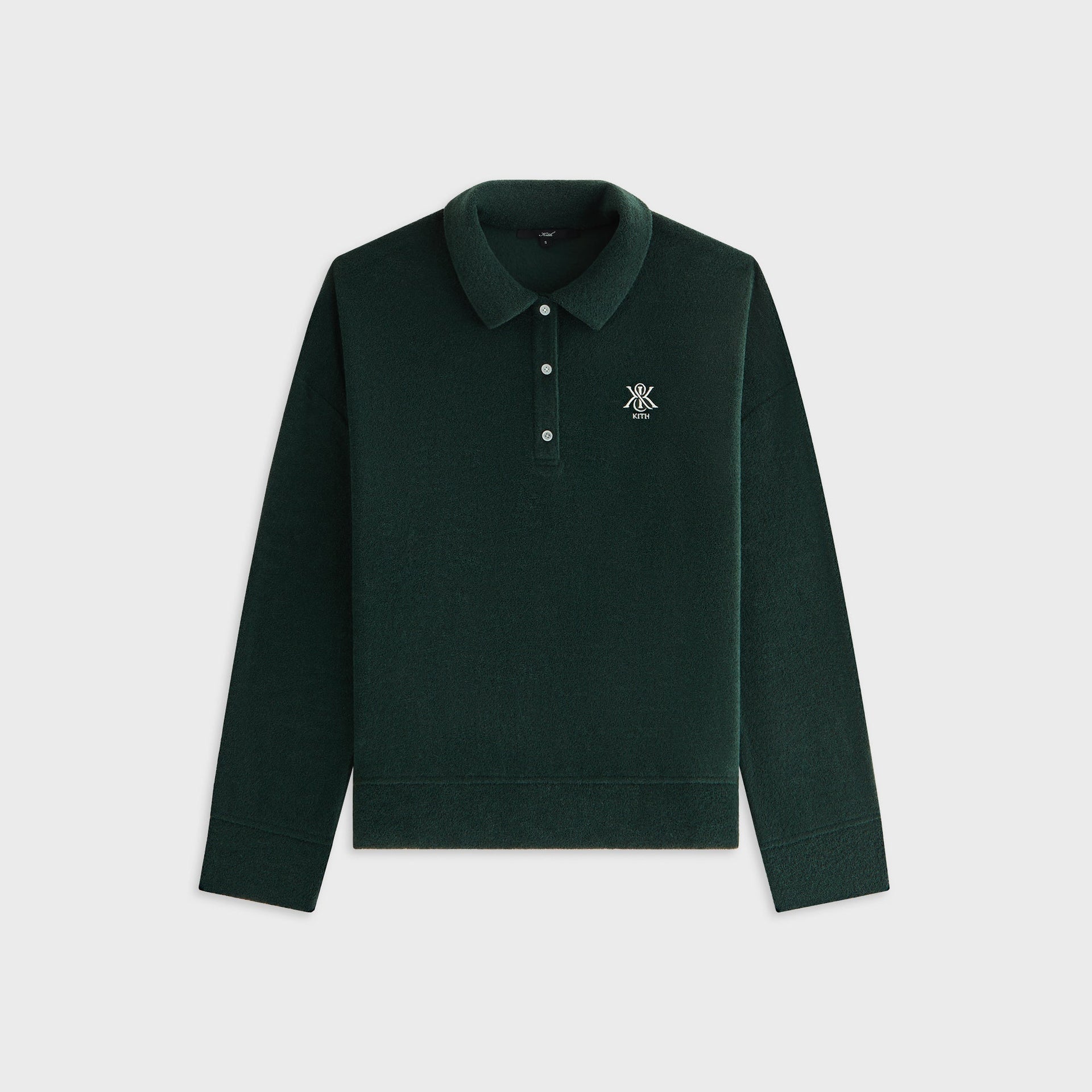 Kith Women Selma Boucle Towel Polo Long Sleeve - Stadium - PH