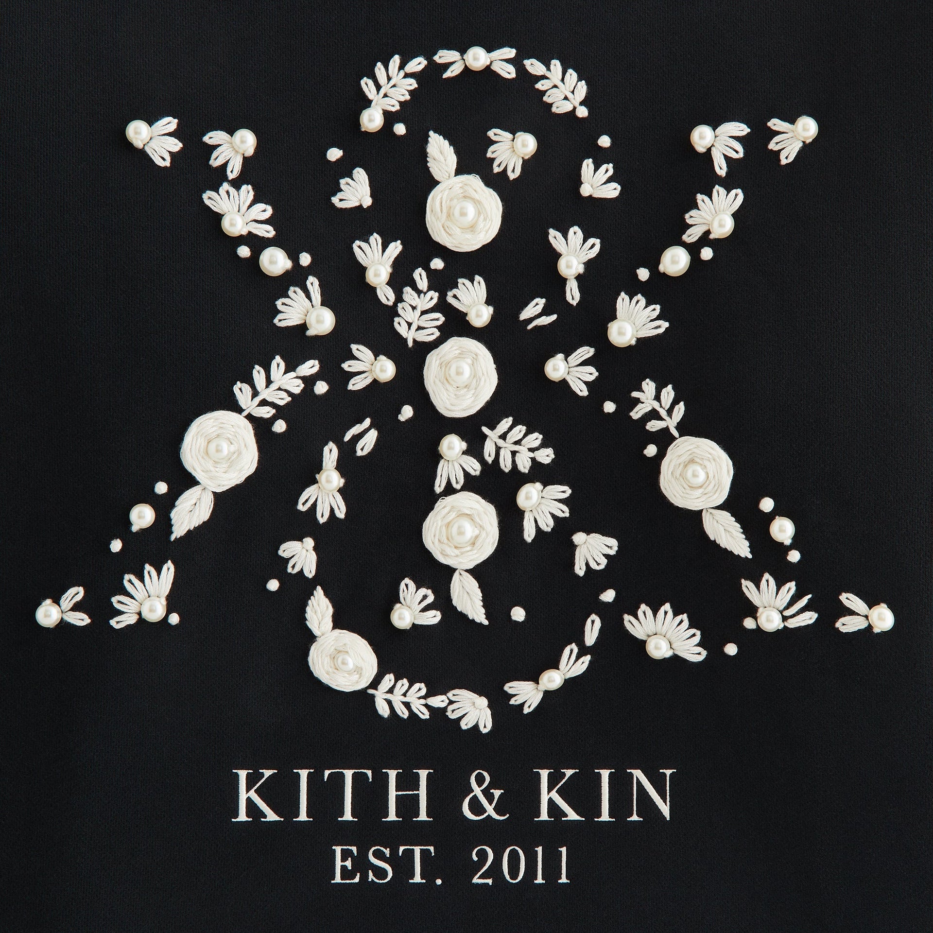 Kith Women Ashwin Pearl Crest Crewneck - Black - PH