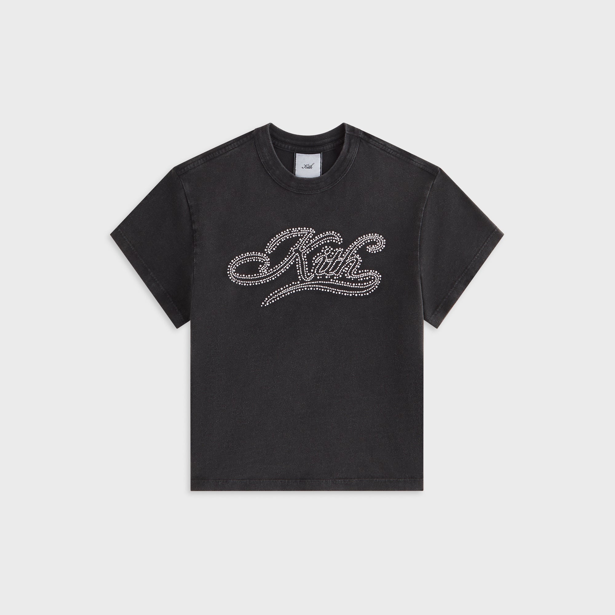 T-shirt vintage Kith pour femme, orné de clous Mulberry - Noir