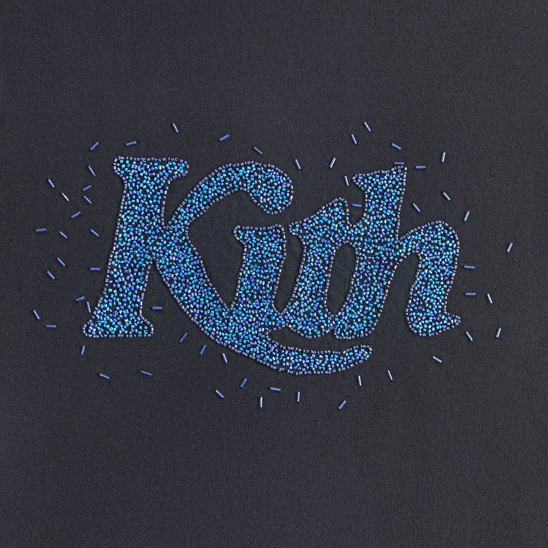 Kithmas Women Mulberry Vintage Embellished Swash Logo Tee - Black