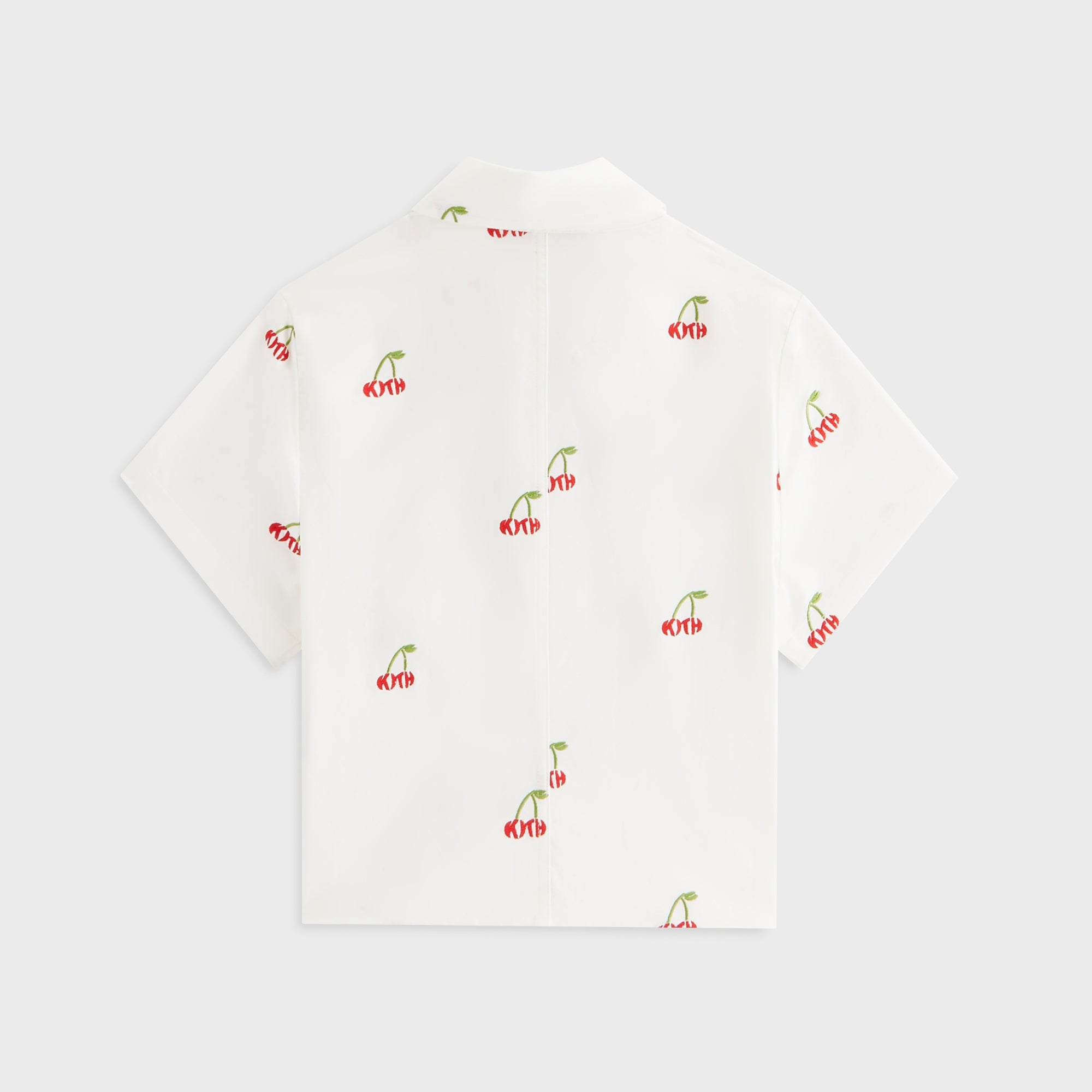 Kith Women Caela Cherry Oxford Zip Shirt - White – Kith Europe