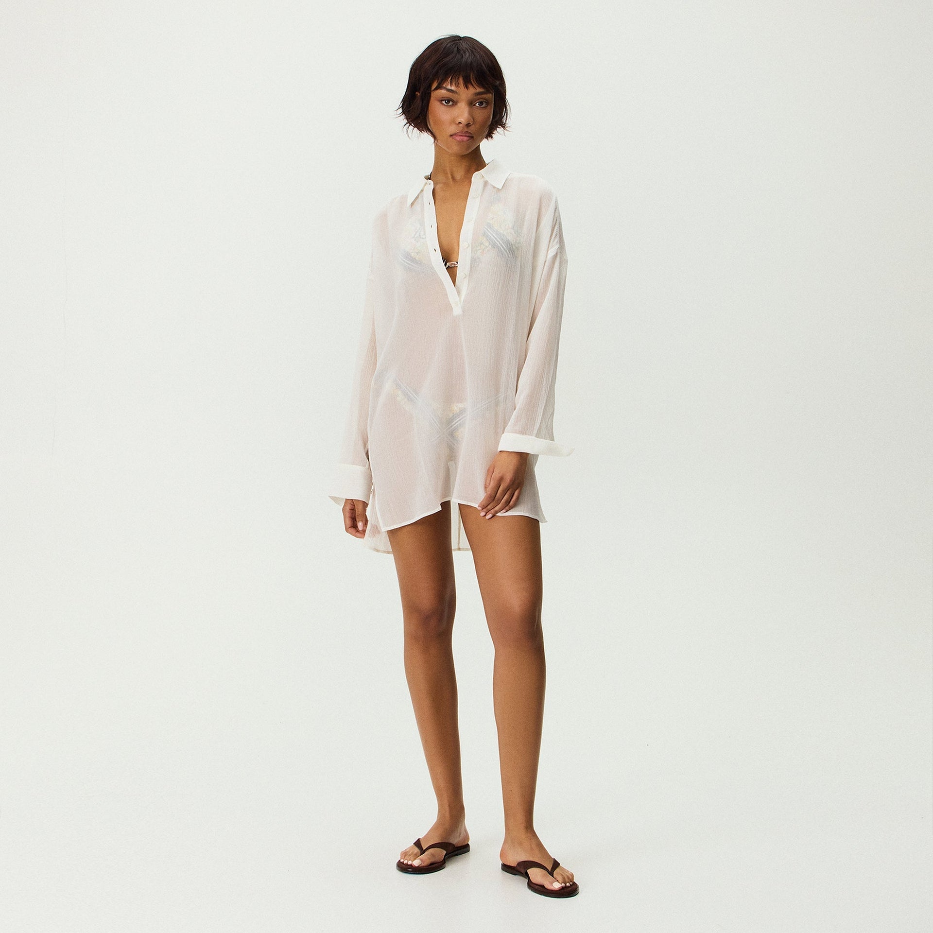 Kith Women Sarai Sheer Shirt Dress Kith Women Sarai Sheer Shirt Dress