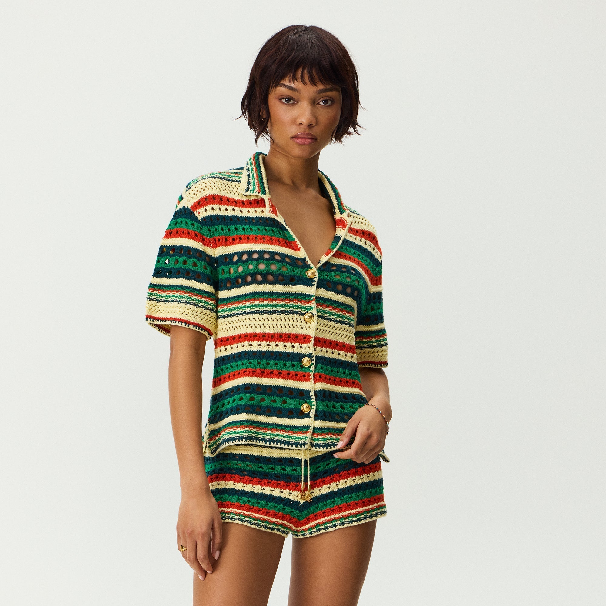 Kith Women Elena II Eyelet Crochet Shirt - Spirited – Kith Europe