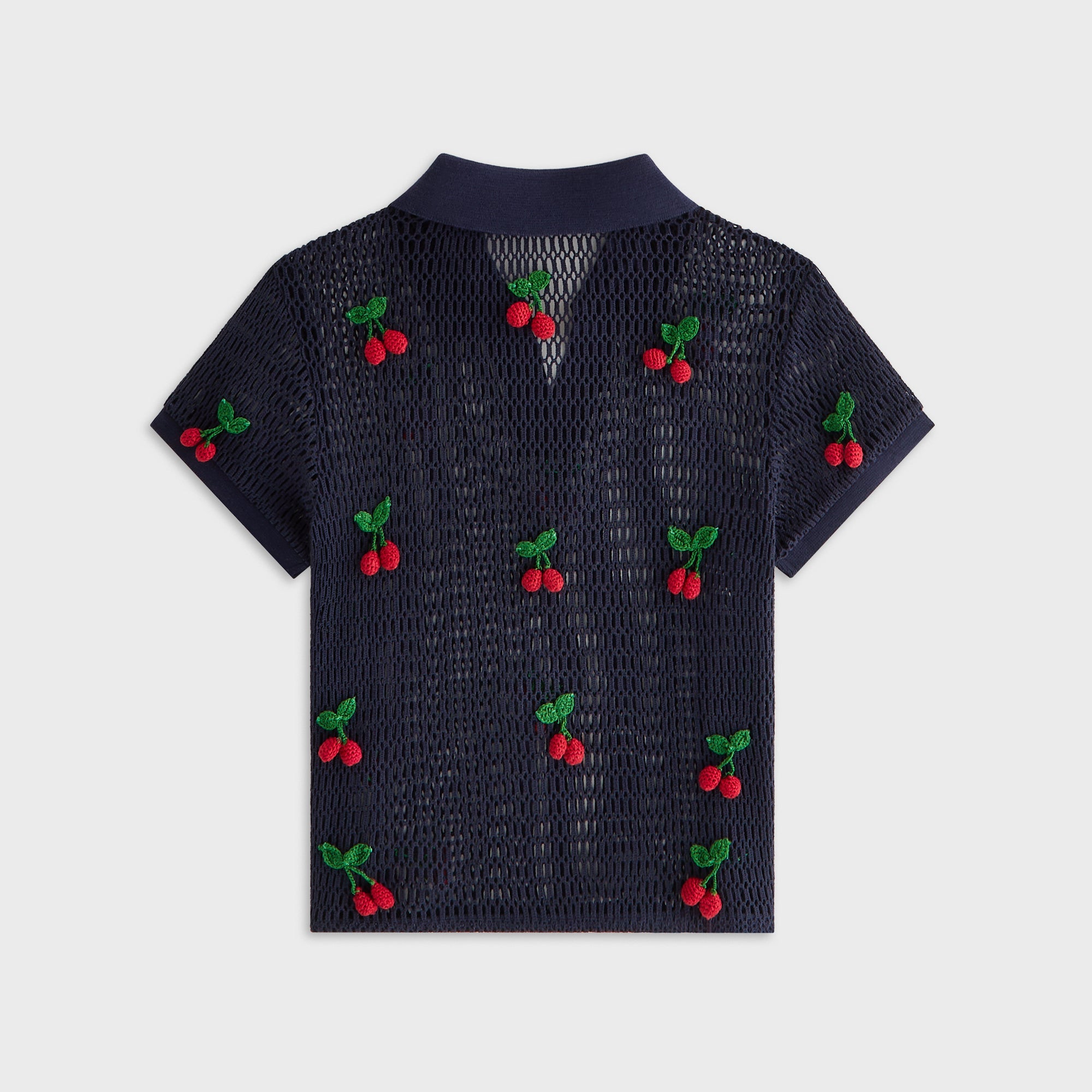 kith woman ポロシャツ　トップス Kith Women Hedi Cherry Sweater Polo - Nocturnal – Kith Europe