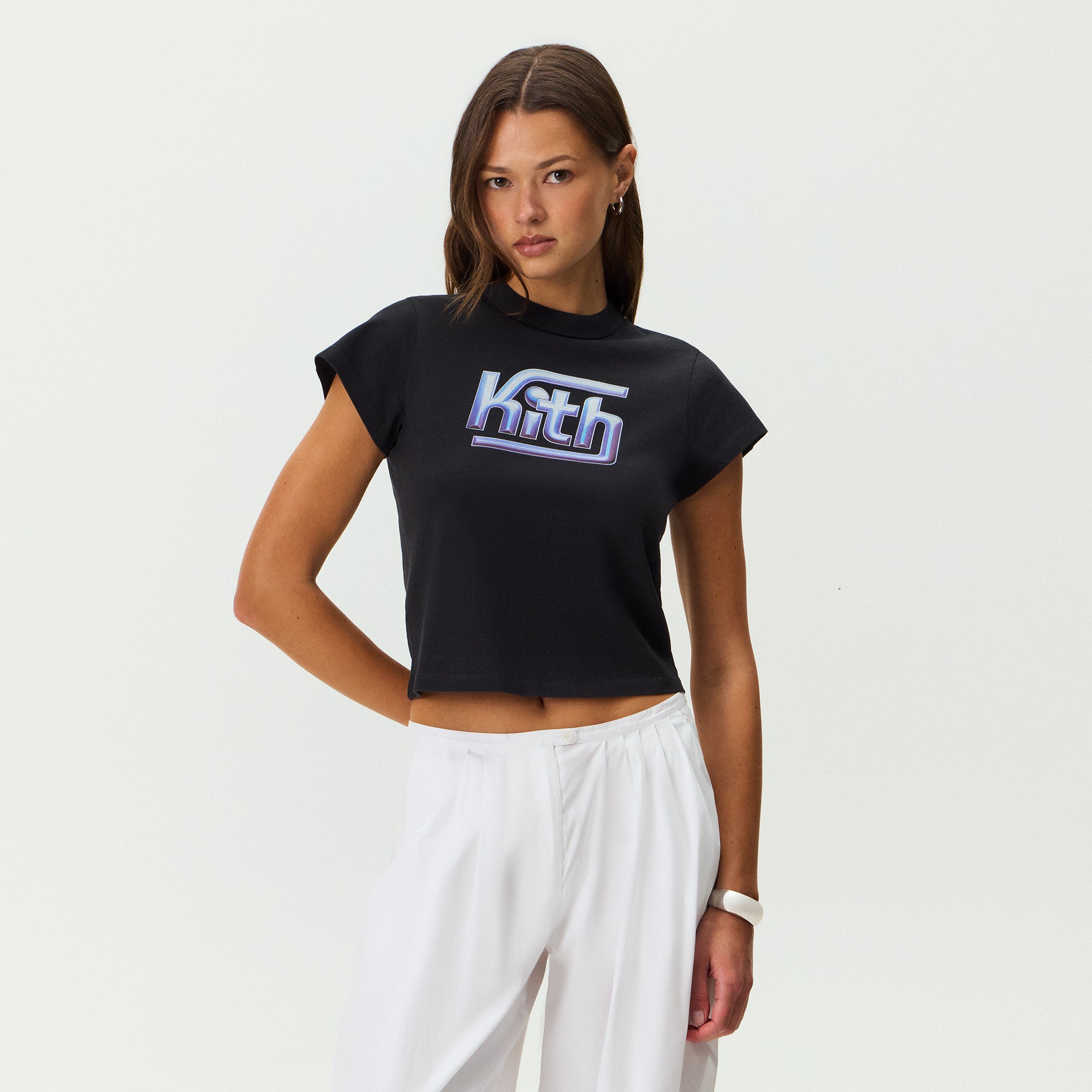 Kith Women Mulberry Vintage Platinize Tee - Black – Kith Europe