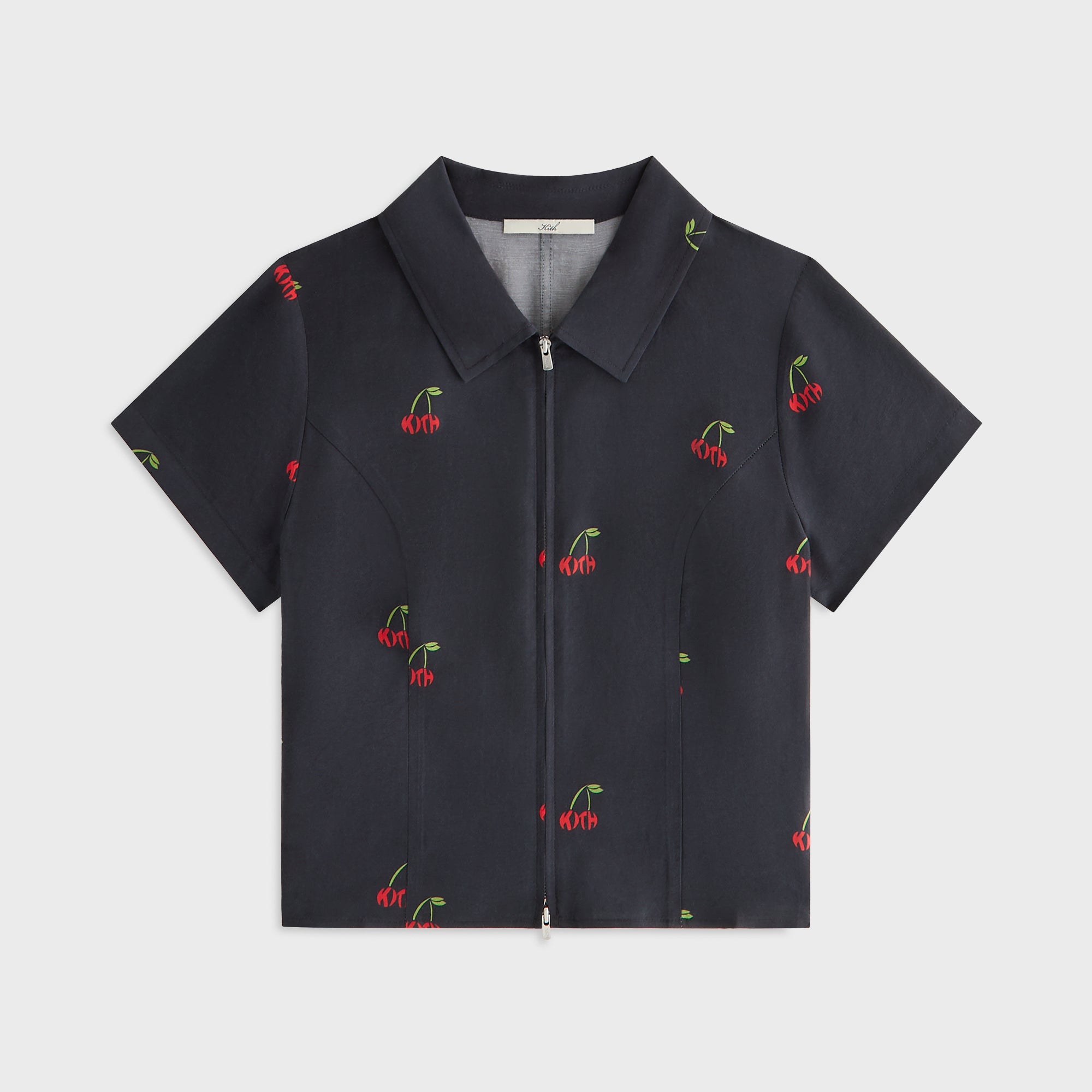 Kith Women Caela Cherry Zip Shirt - Black – Kith Europe