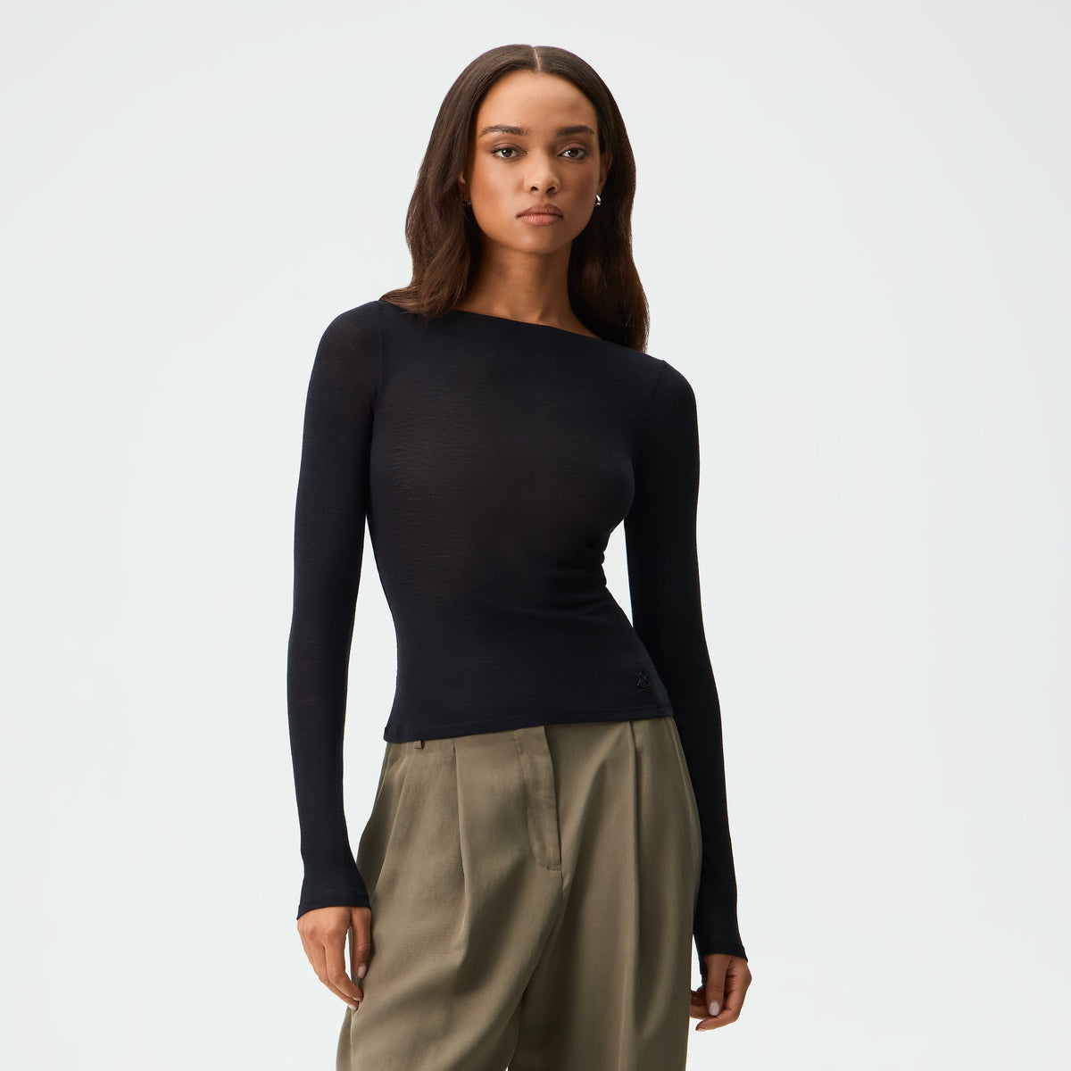 Kith Women Bodyn Boatneck Tee - Black - PH