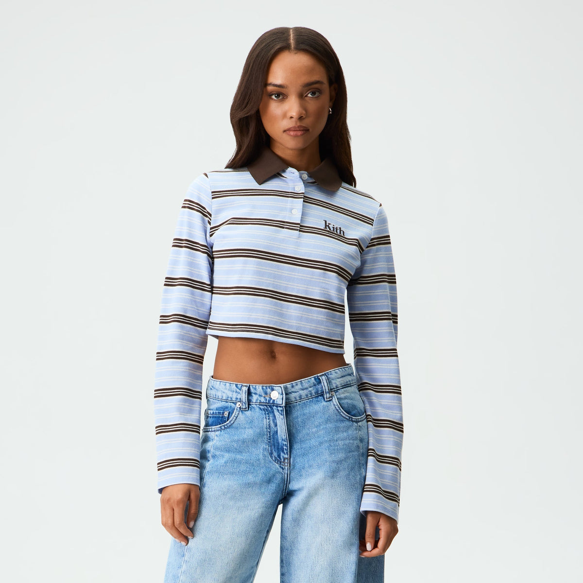 Kith Women Selwyn Striped Polo Long Sleeve - Almas - PH