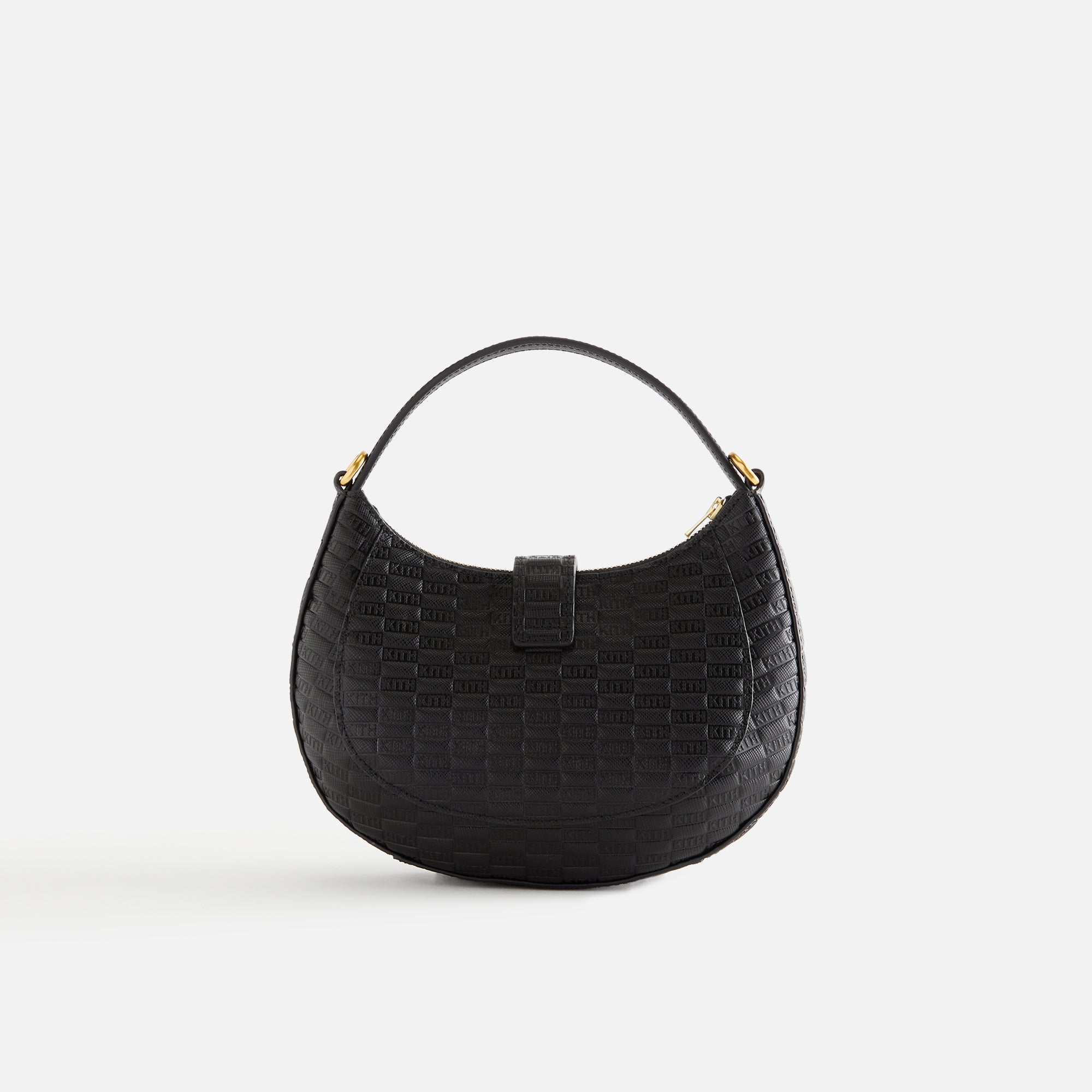 ★24AW 新作★Kith Women Monogram Debossed Saffiano BeltPouch Kith Women Monogram Mini Saddle Bag - Black – Kith Europe