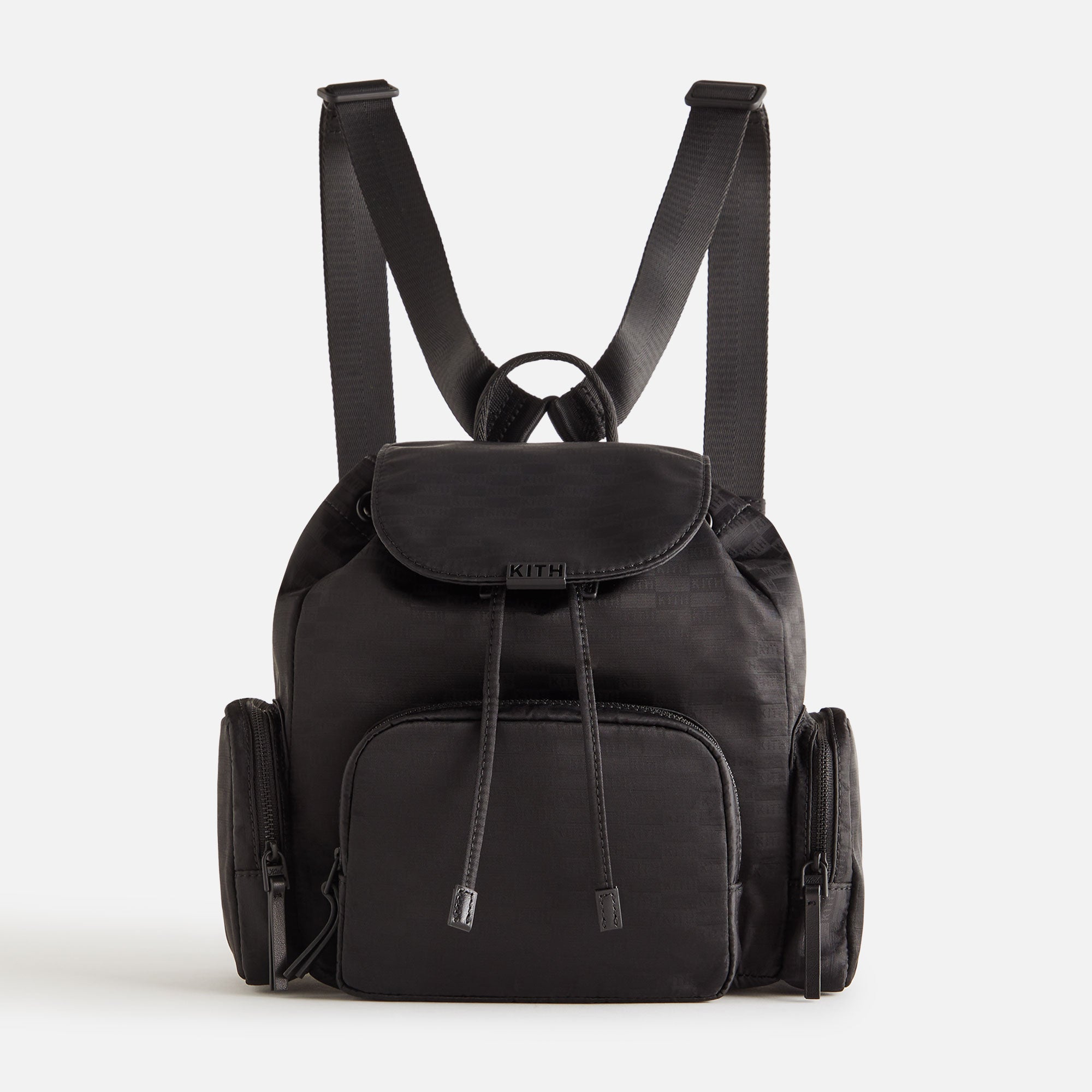 Black nylon mini discount backpack